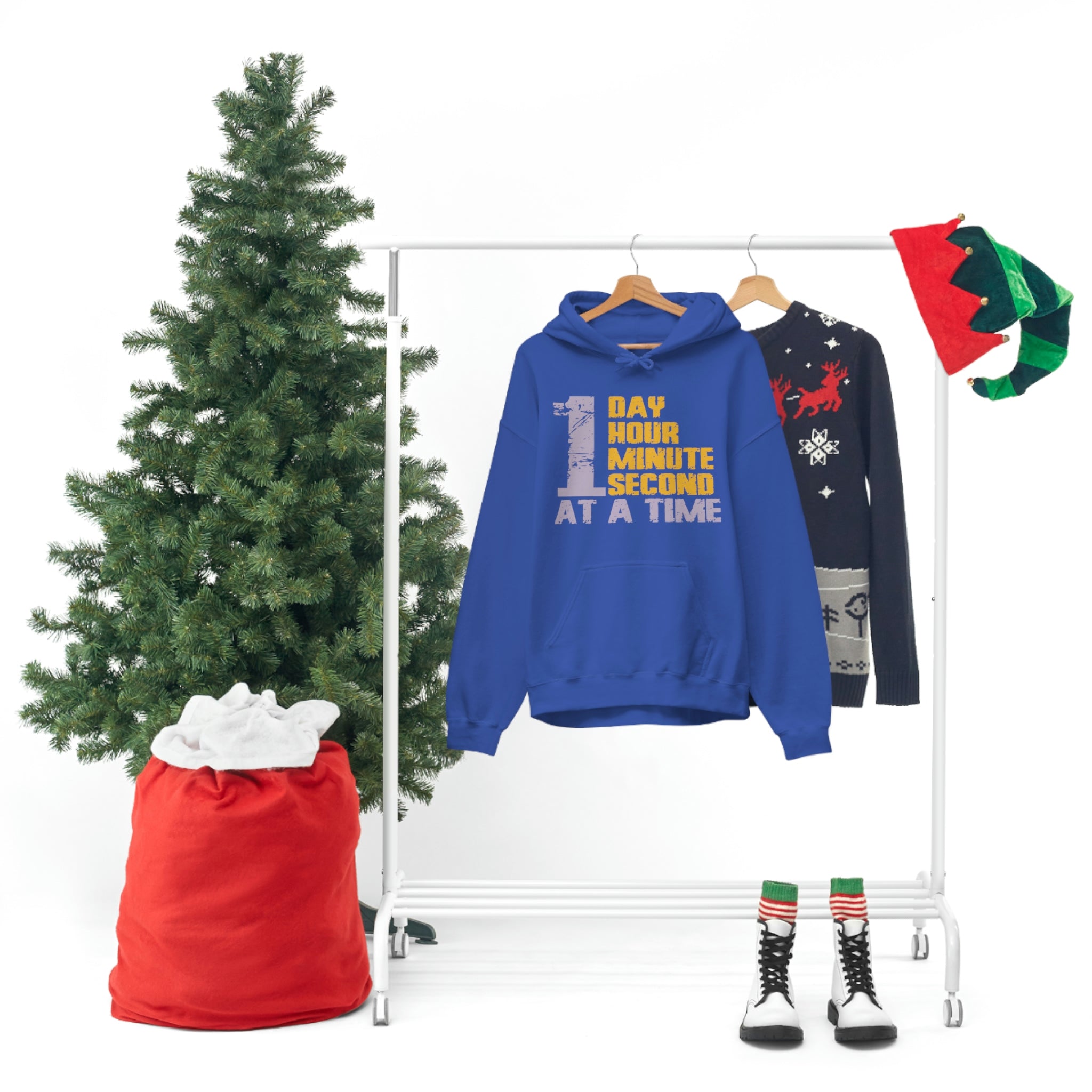 1 Day Hour Minute Second At A Time - Unisex Heavy Blend™ Hooded Sweatshirt