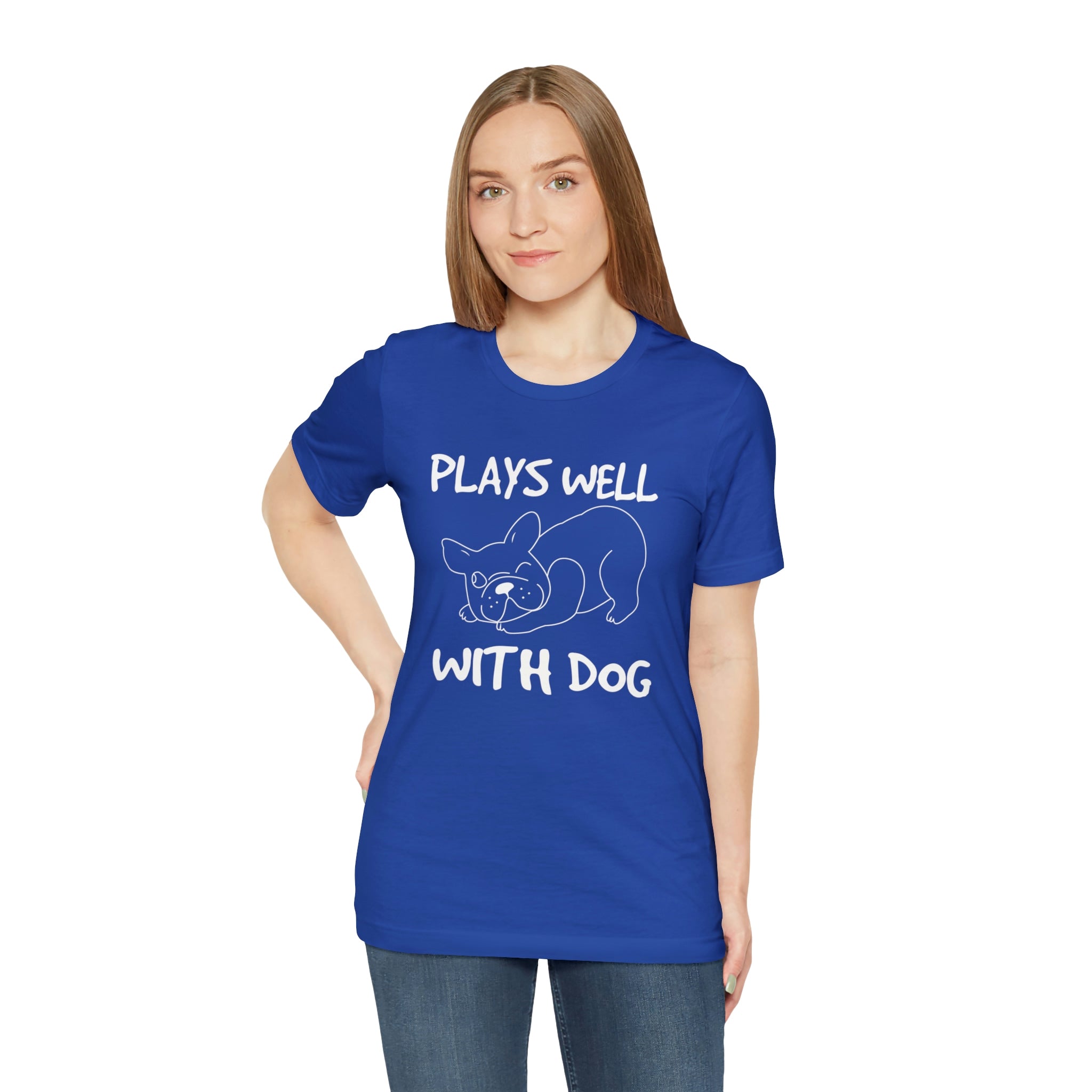 Plays Well With Dog - Unisex Jersey Short Sleeve Tee