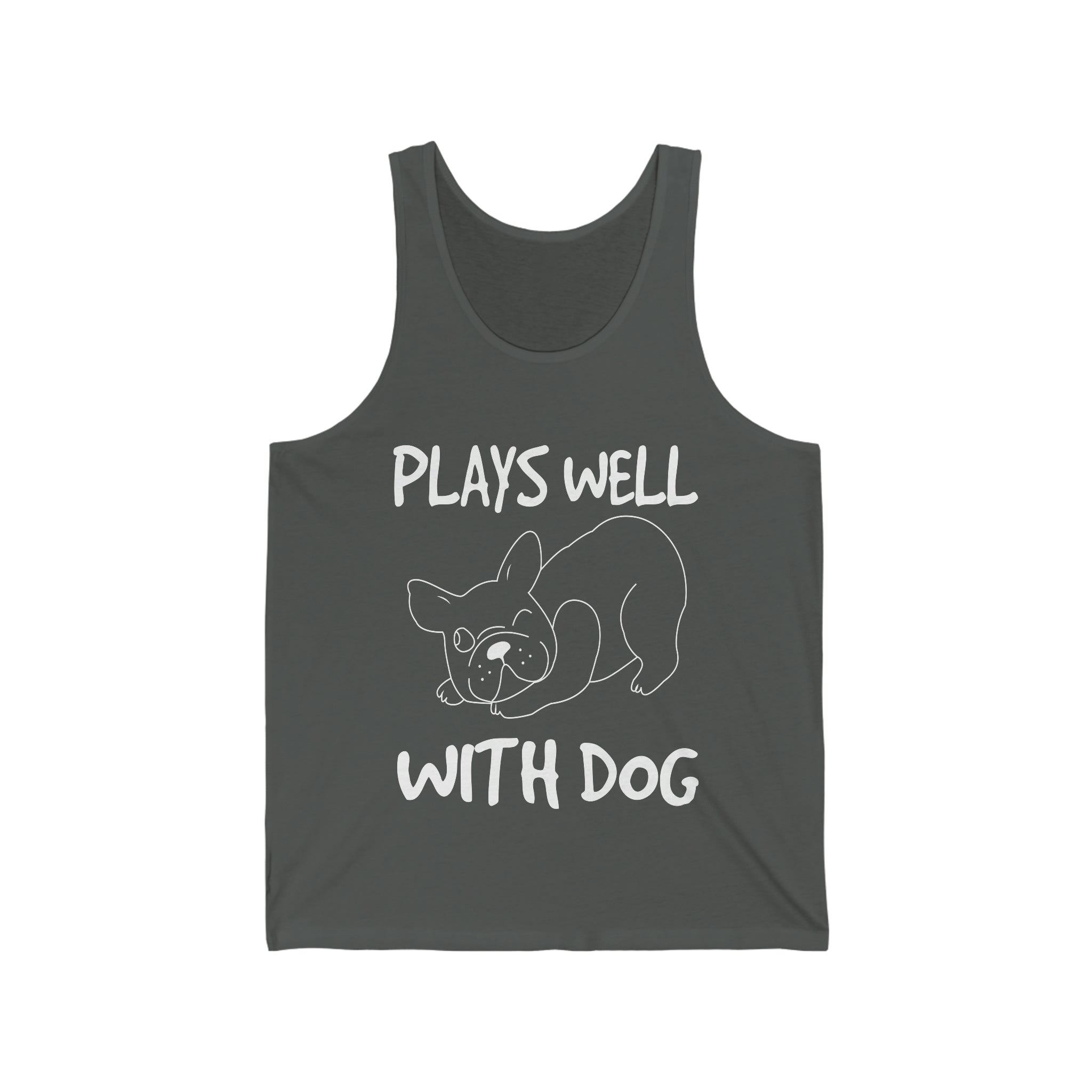 Plays Well With Dog - Unisex Jersey Tank Top