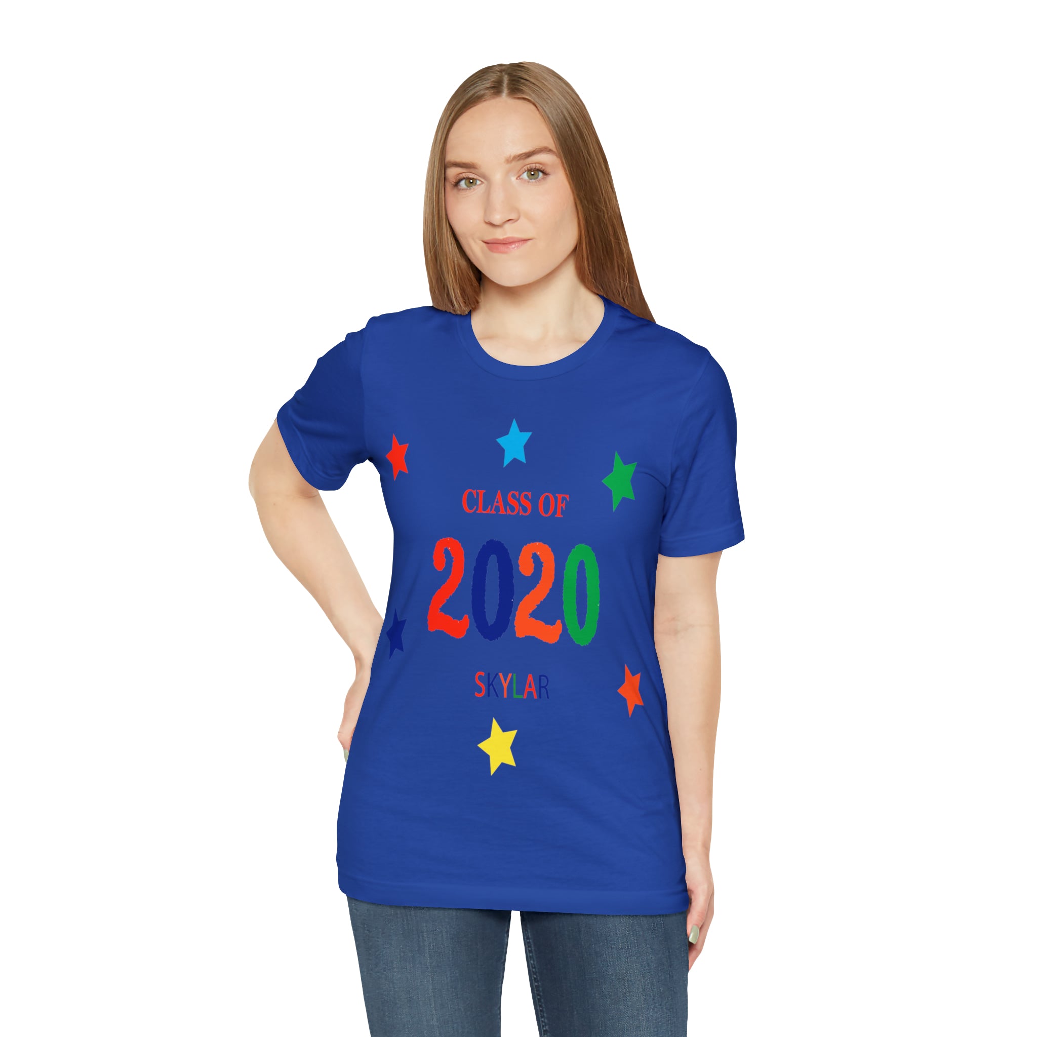 Customizable Class of Year & Name - Unisex Jersey Short Sleeve Tee