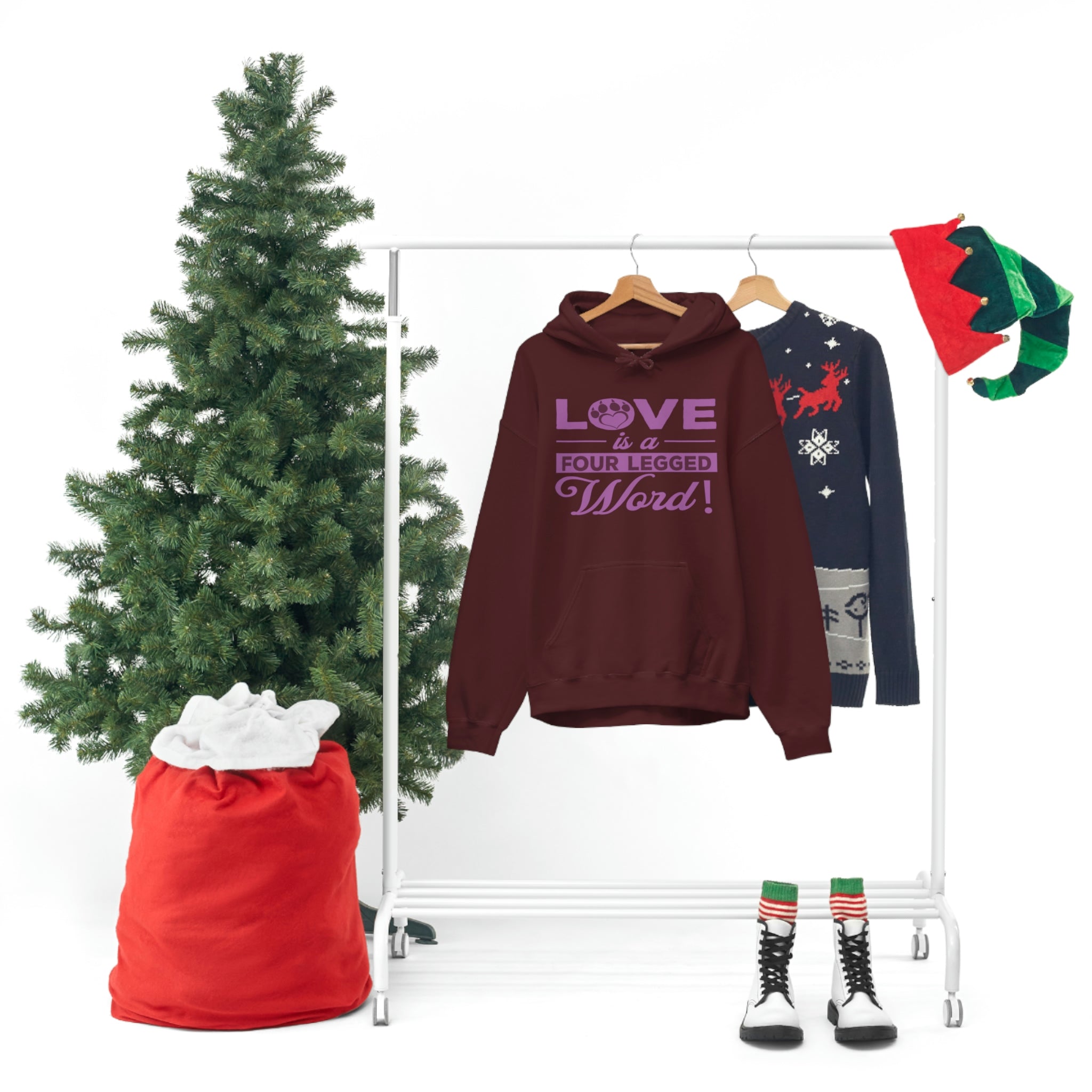 Love Is A Four Legged Word - Unisex Heavy Blend™ Hooded Sweatshirt