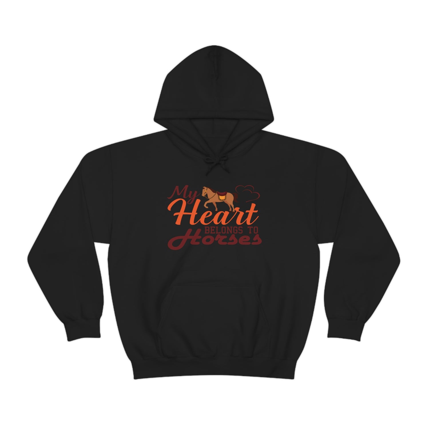 My Heart Belongs To Horses - Unisex Heavy Blend™ Hooded Sweatshirt