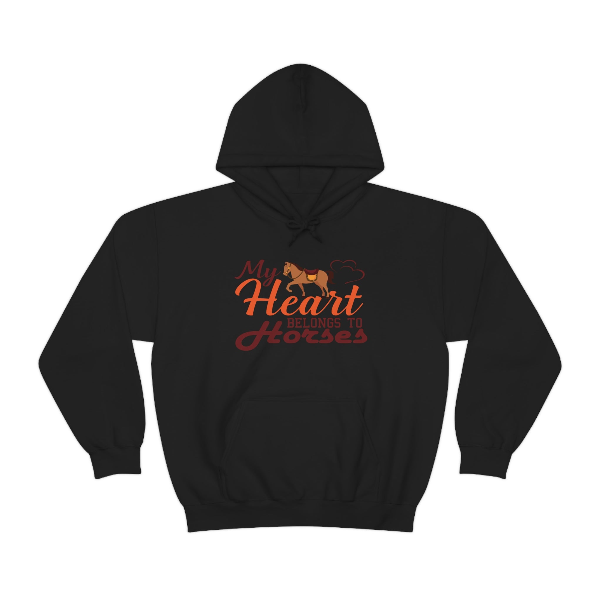 My Heart Belongs To Horses - Unisex Heavy Blend™ Hooded Sweatshirt
