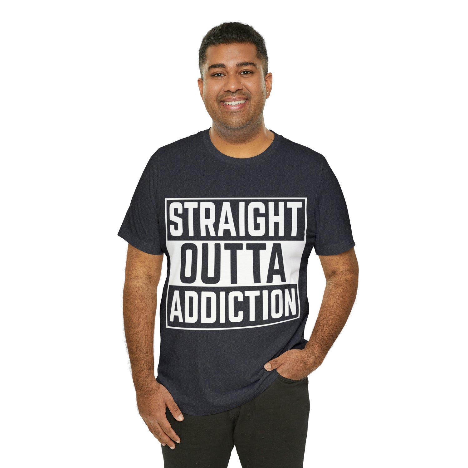 Straight Outta Addiction - Unisex Jersey Short Sleeve Tee