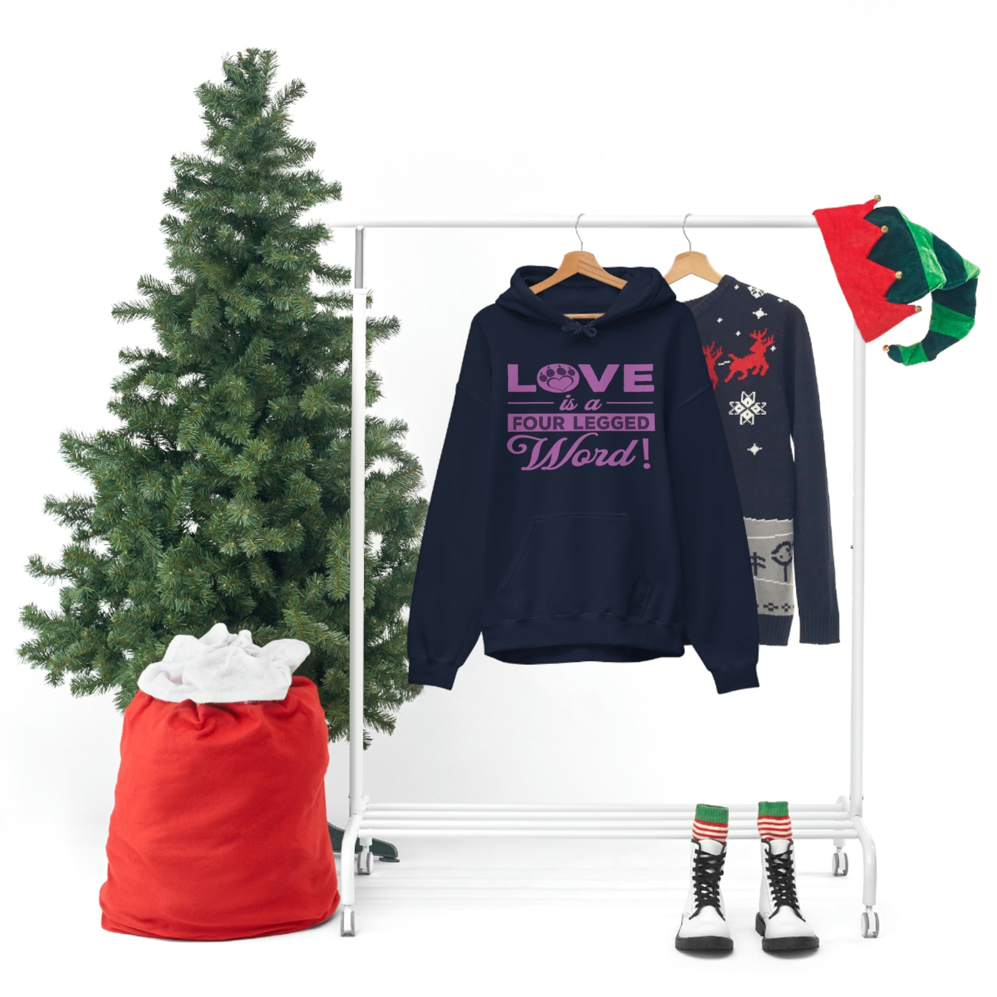 Love Is A Four Legged Word - Unisex Heavy Blend™ Hooded Sweatshirt