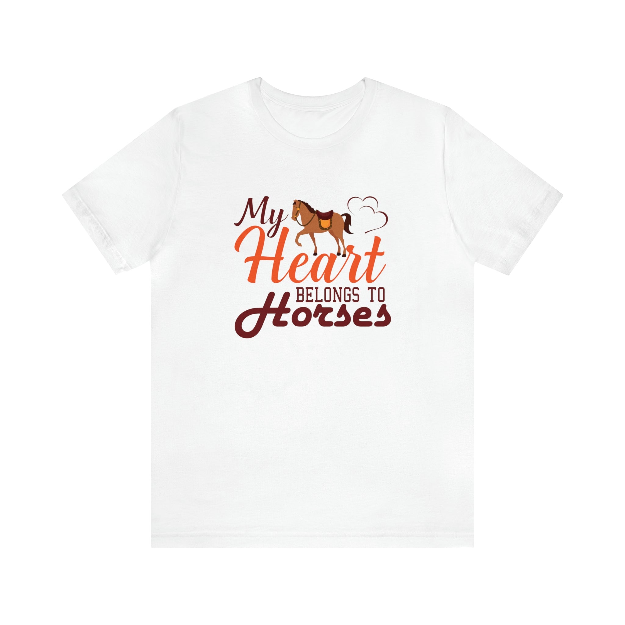 My Heart Belongs To Horses - Unisex Jersey Short Sleeve Tee