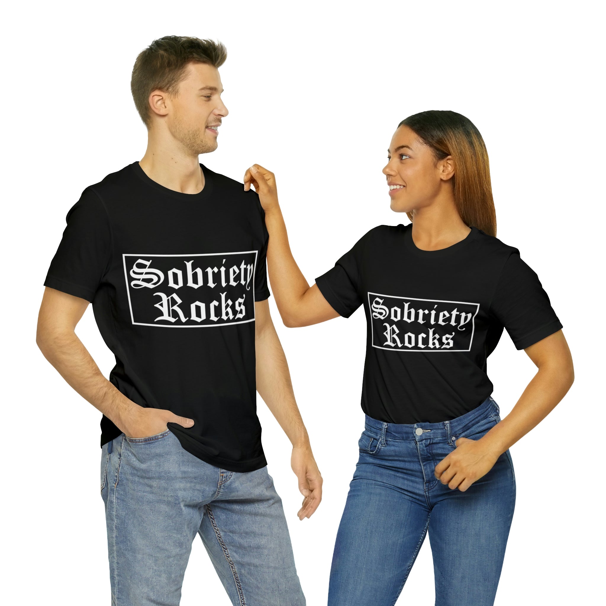 Sobriety Rocks - Unisex Jersey Short Sleeve Tee