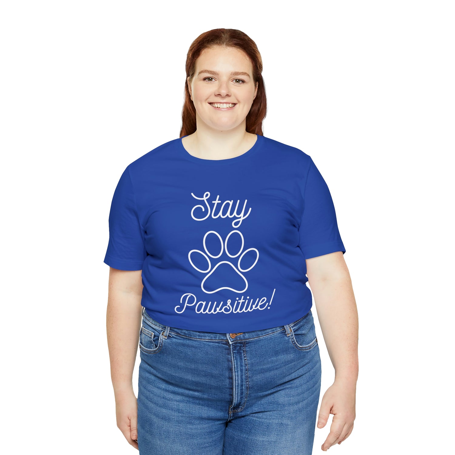 Stay Pawsitive - Unisex Jersey Short Sleeve Tee