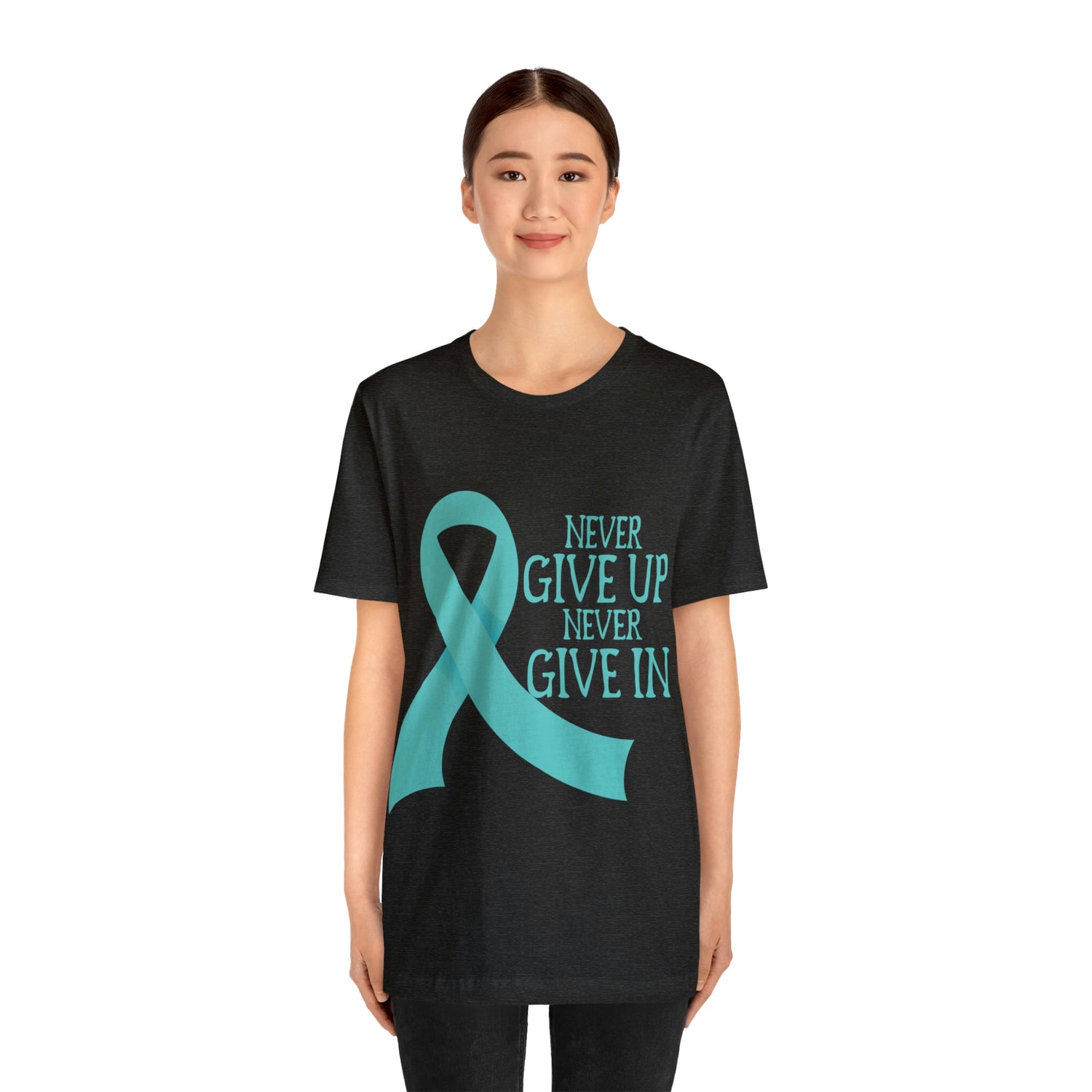 Never Give Up Never Give In - Unisex Jersey Short Sleeve Tee