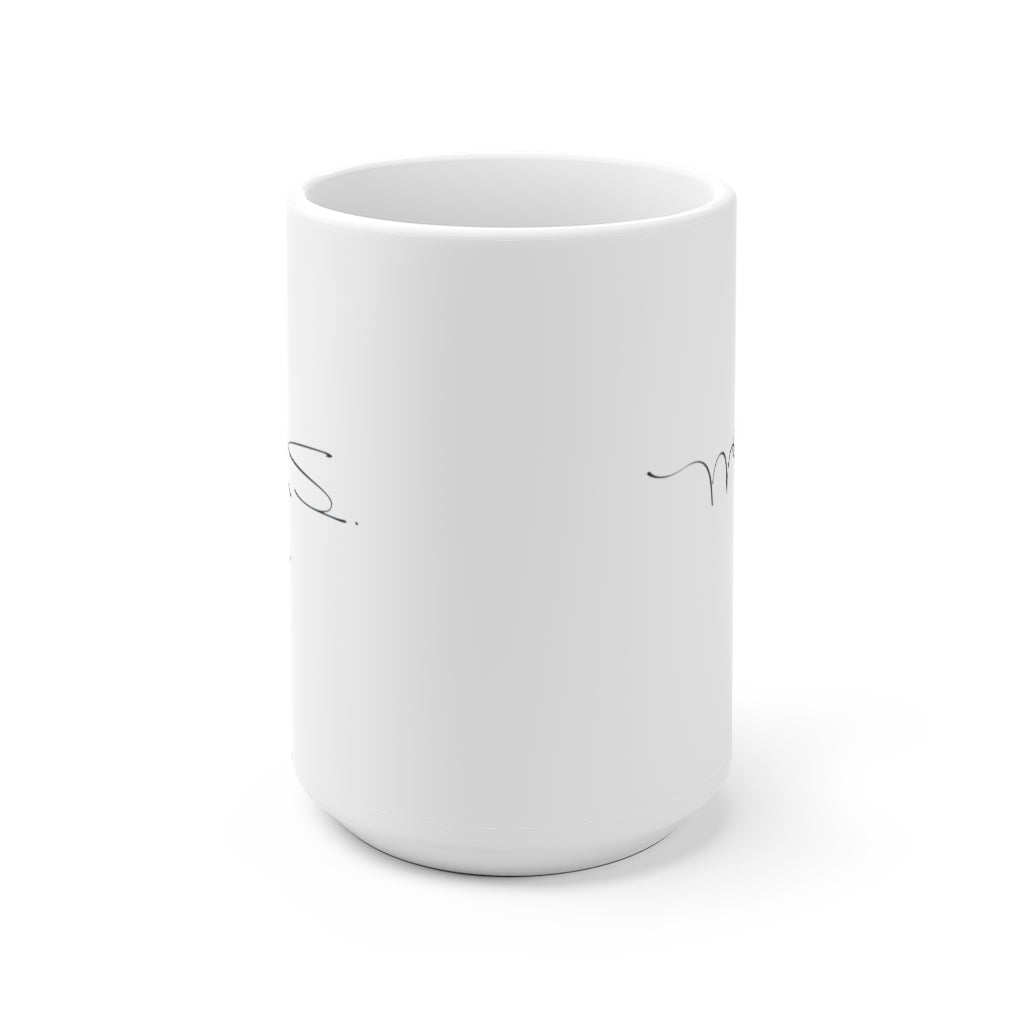 Mrs. Established Wedding Date Customizable - White Ceramic Mug 2 sizes Available