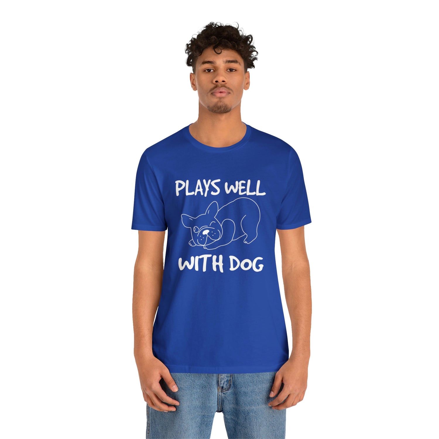 Plays Well With Dog - Unisex Jersey Short Sleeve Tee