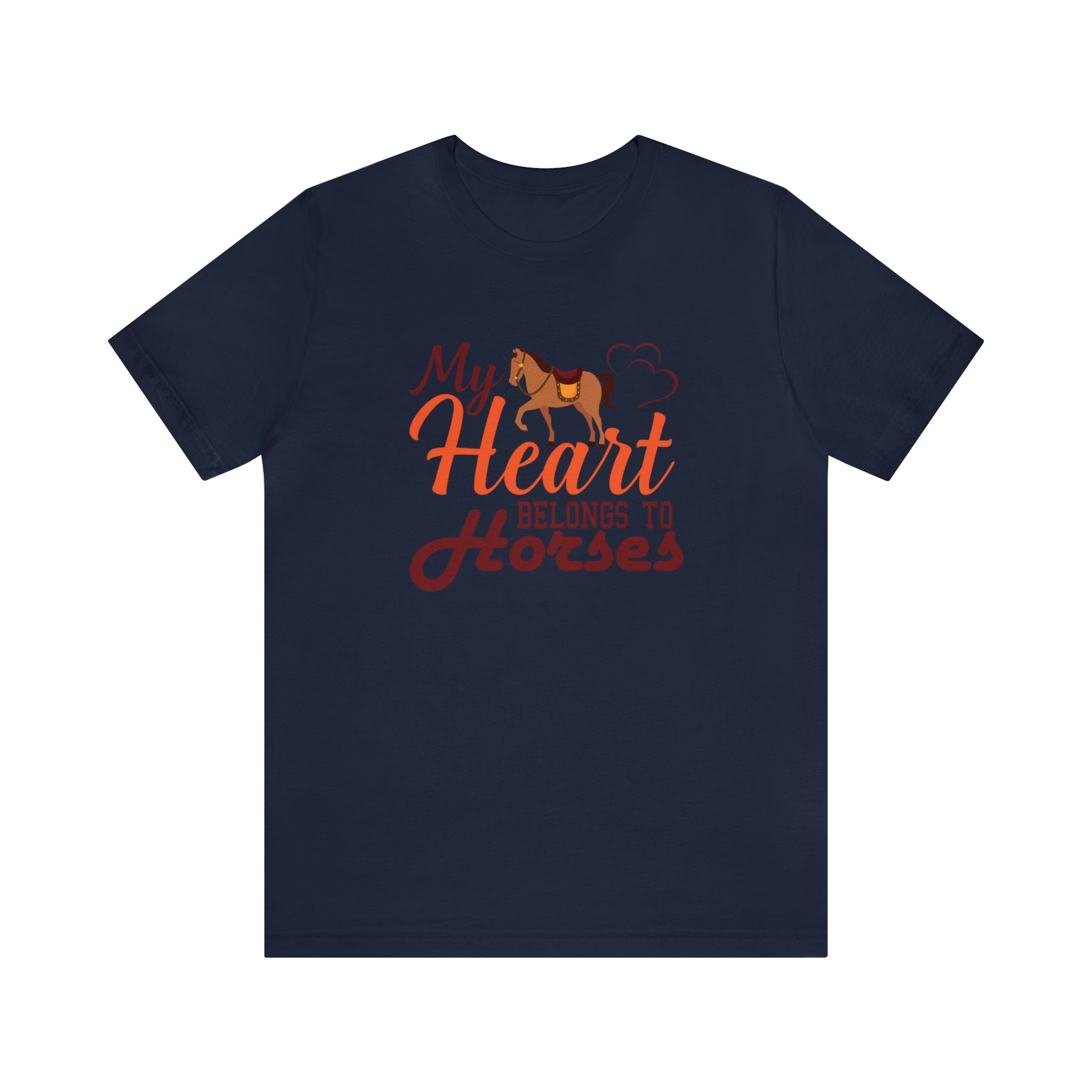 My Heart Belongs To Horses - Unisex Jersey Short Sleeve Tee