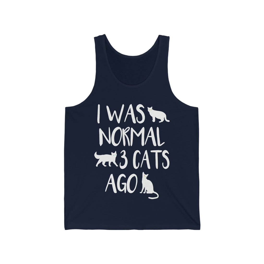 I Was Normal 3 Cats Ago - Unisex Jersey Tank Top