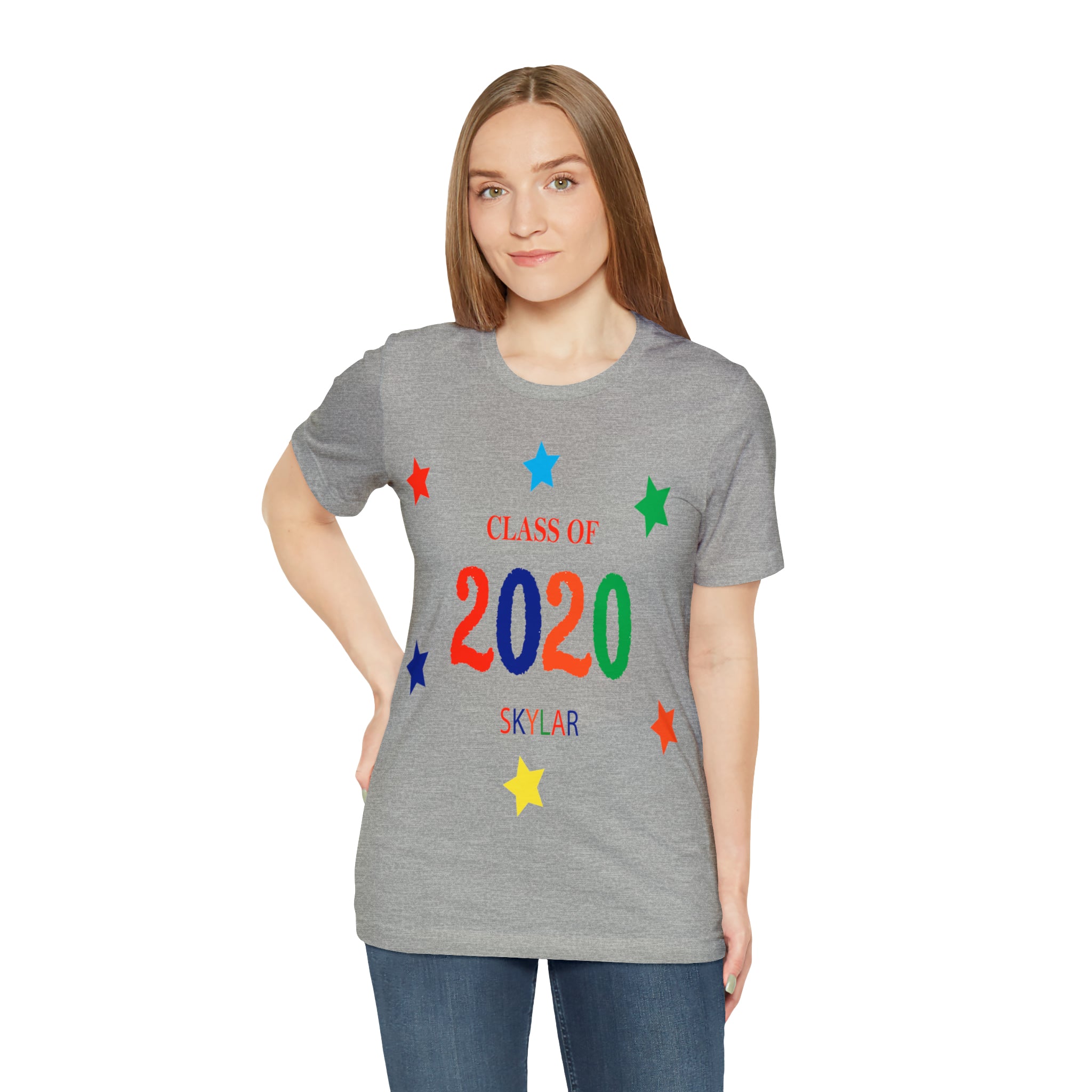 Customizable Class of Year & Name - Unisex Jersey Short Sleeve Tee