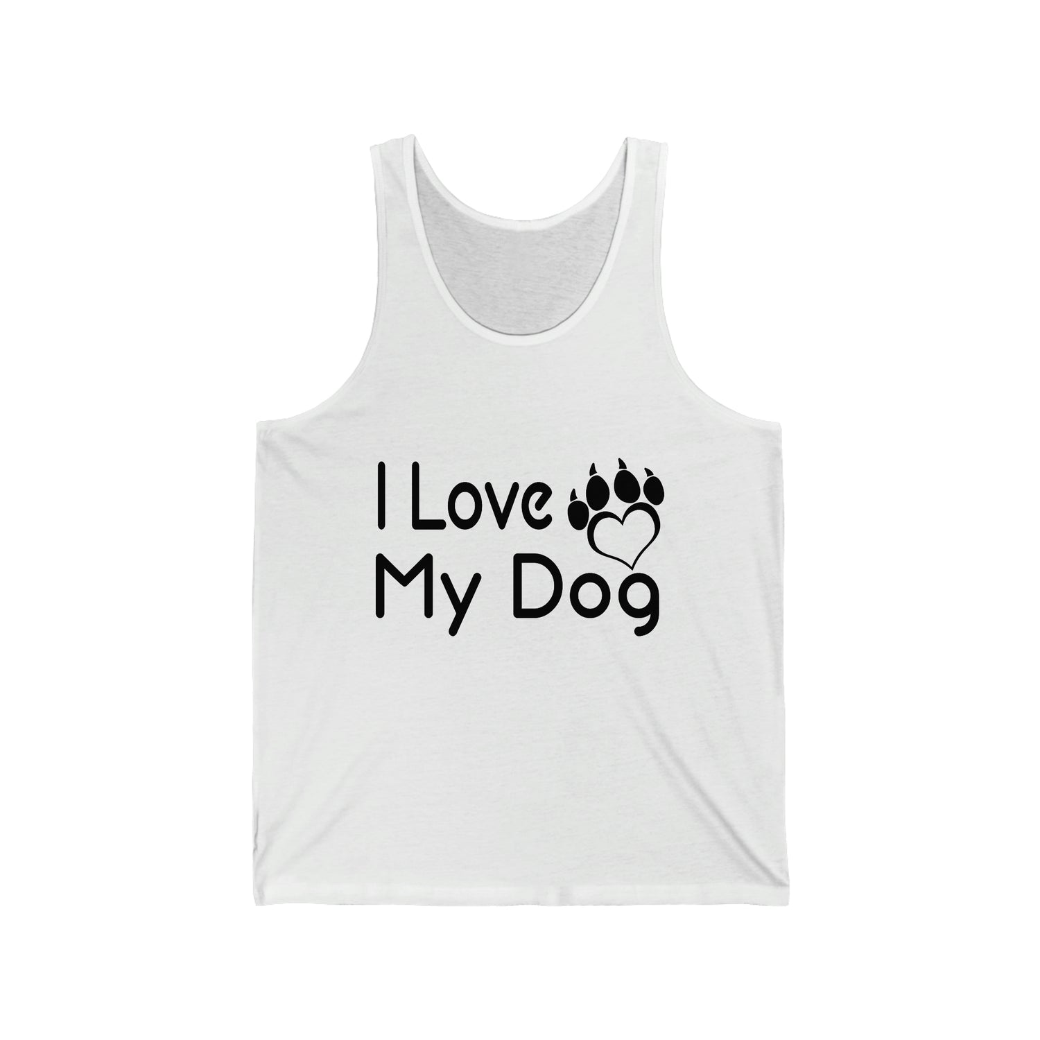 I Love My Dog - Unisex Jersey Tank Top