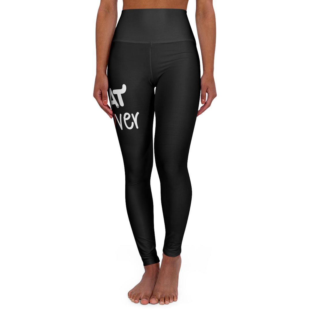 Cat Lover - Black High Waisted Yoga Leggings