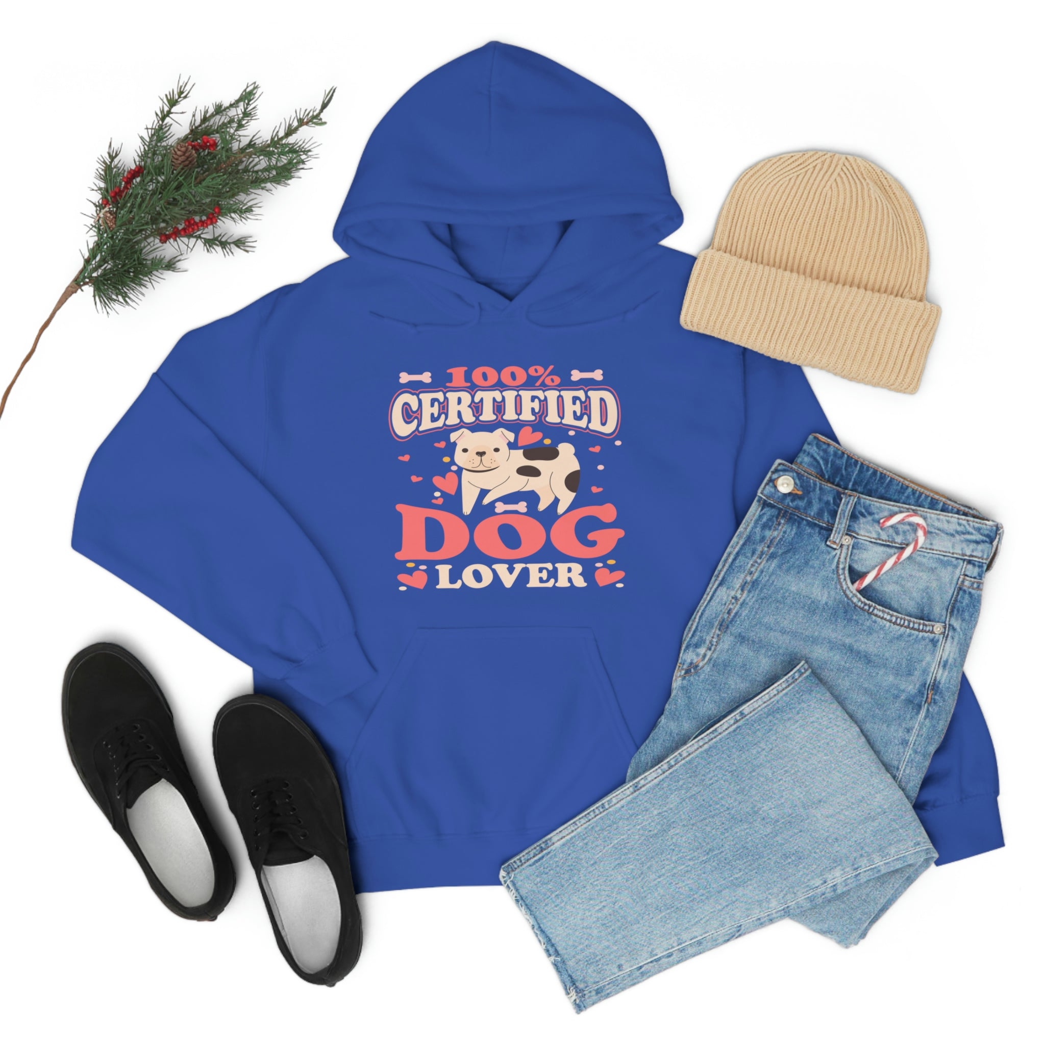 100% Certified Dog Lover - Unisex Heavy Blend™ Hooded Sweatshirt