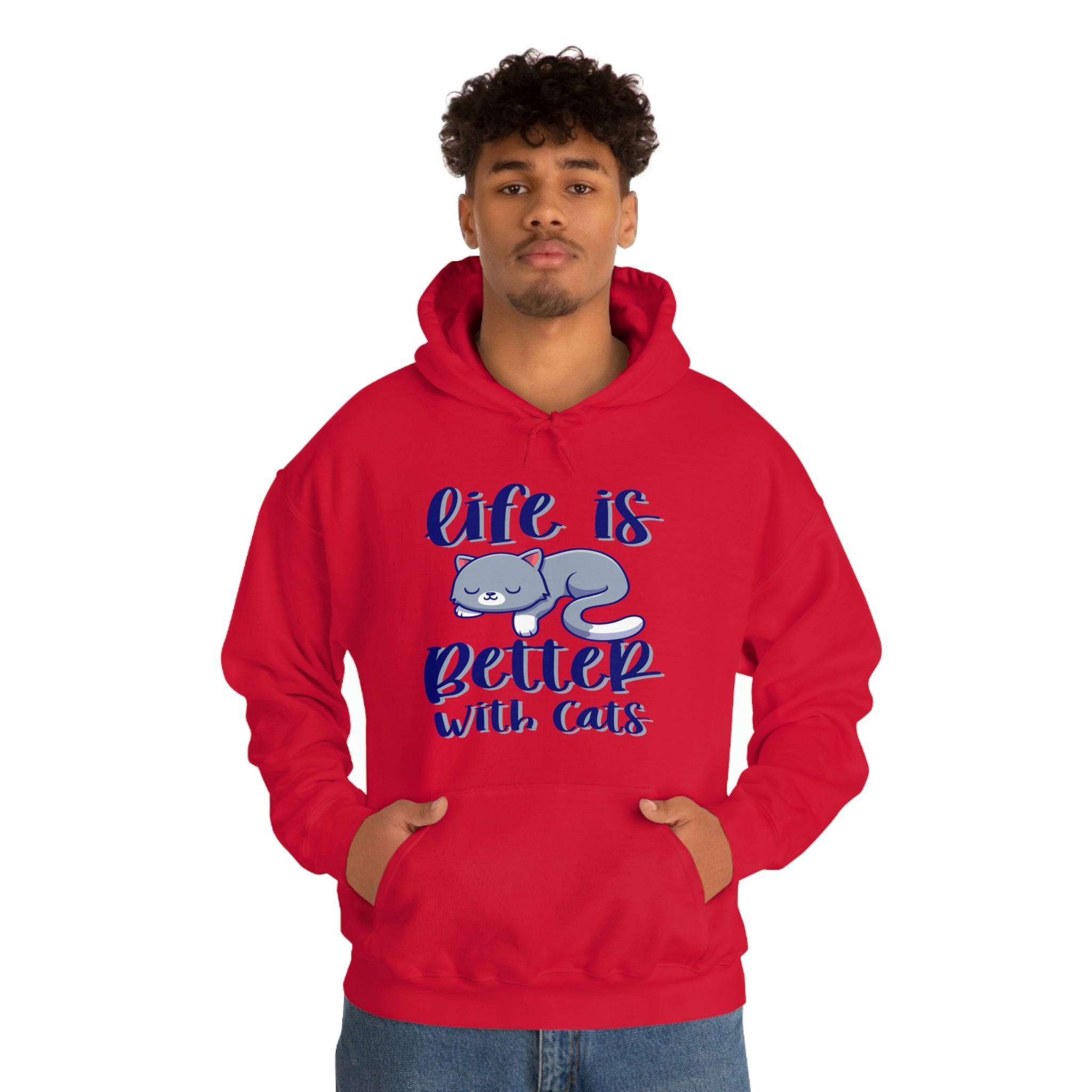 Life Is Better With Cats - Unisex Heavy Blend™ Hooded Sweatshirt