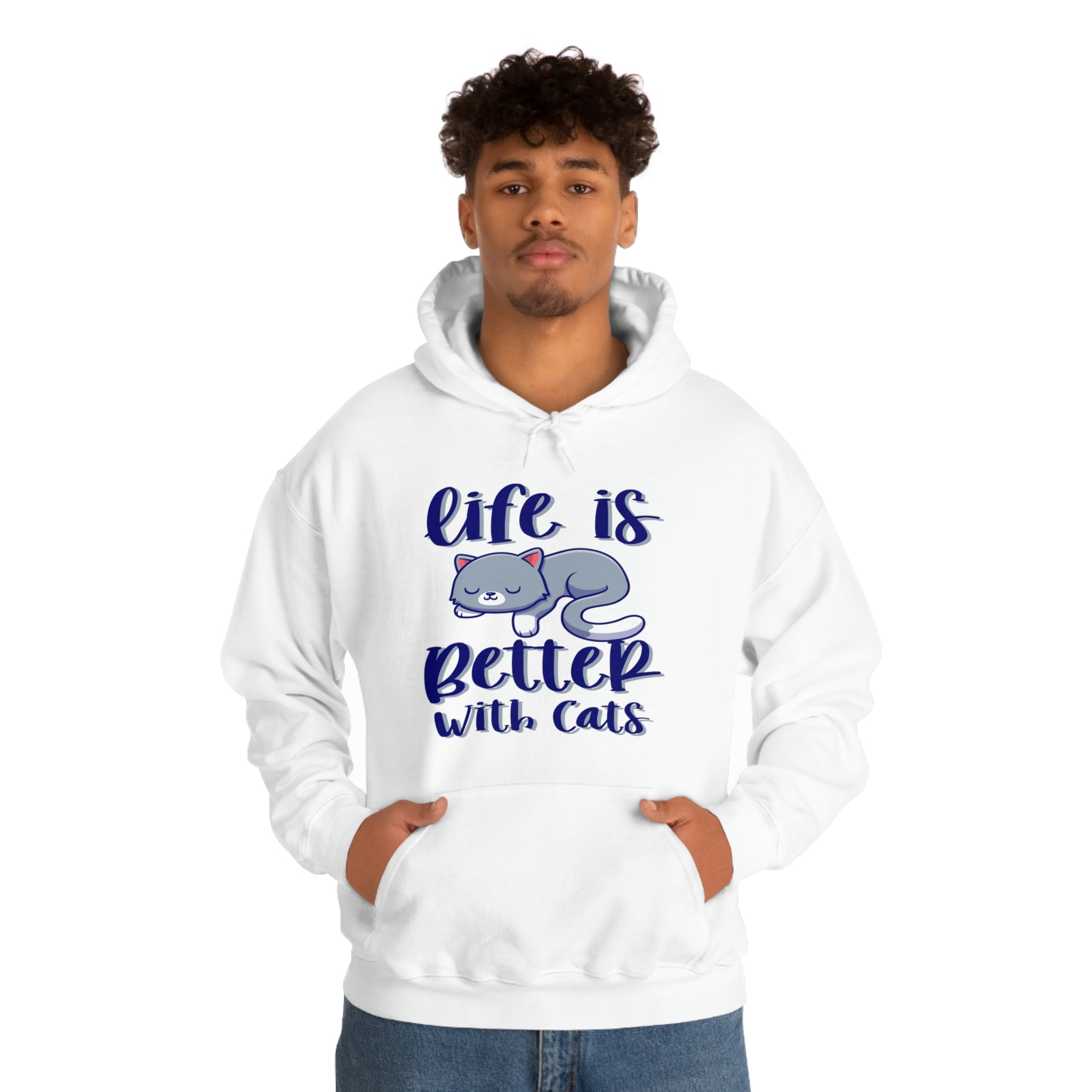 Life Is Better With Cats - Unisex Heavy Blend™ Hooded Sweatshirt