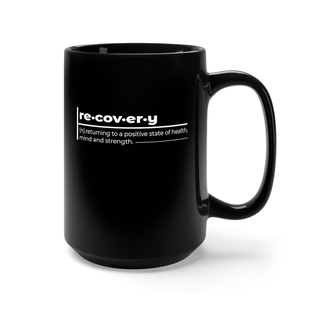 Recovery Definition - Large 15oz Black Mug