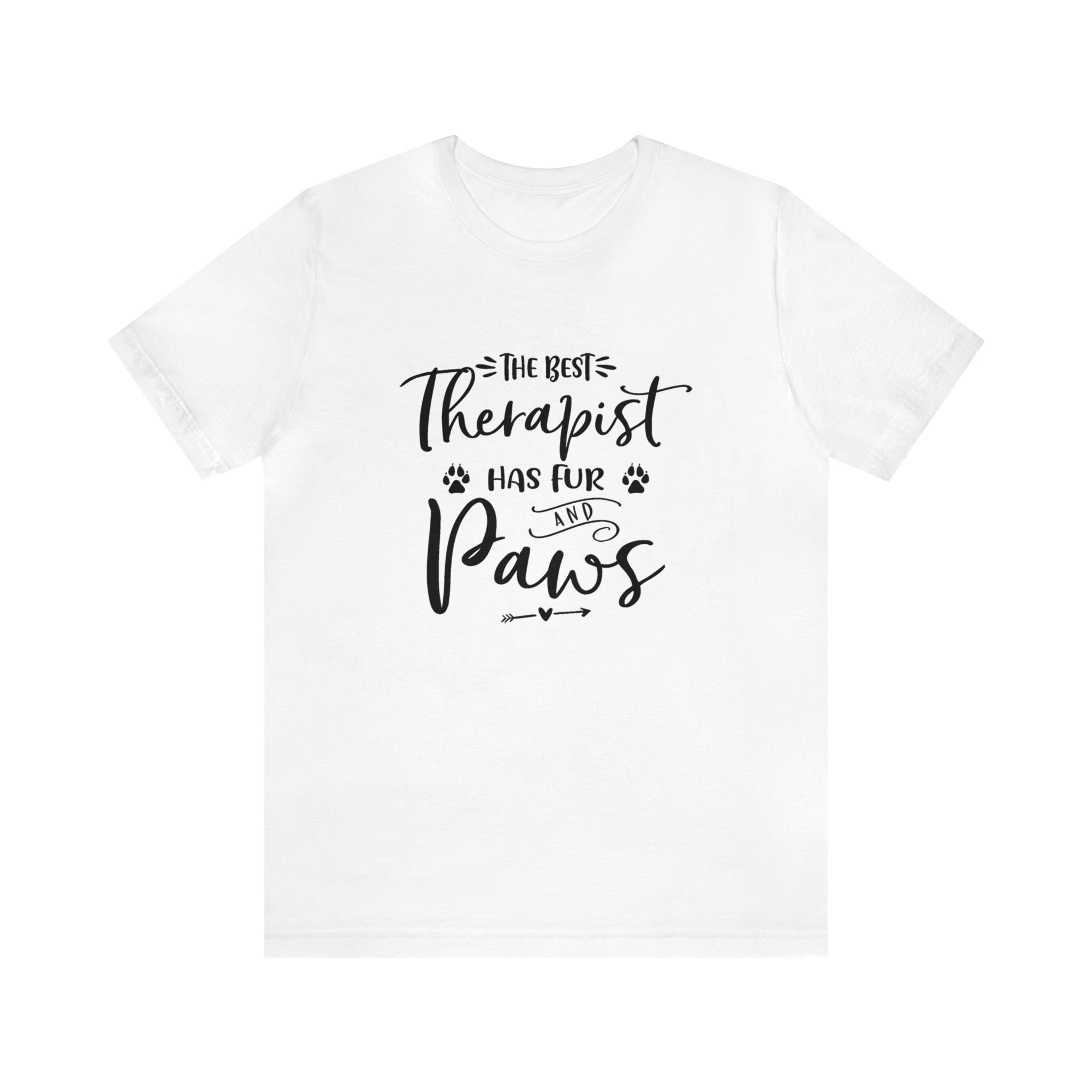 The Best Therapist Has Fur & Paws - Unisex Jersey Short Sleeve Tee