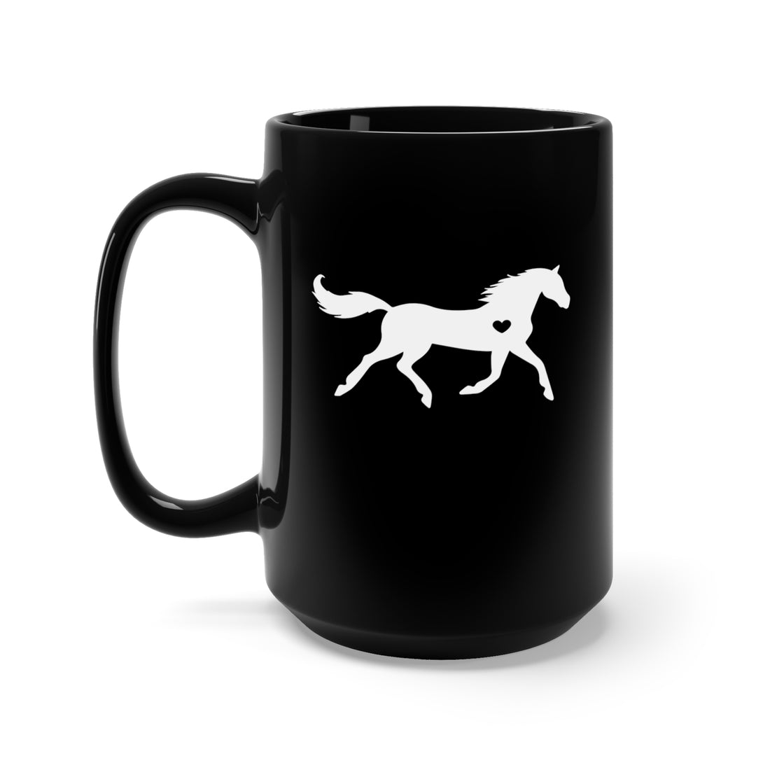 Horse Heart - Large 15oz Black Mug