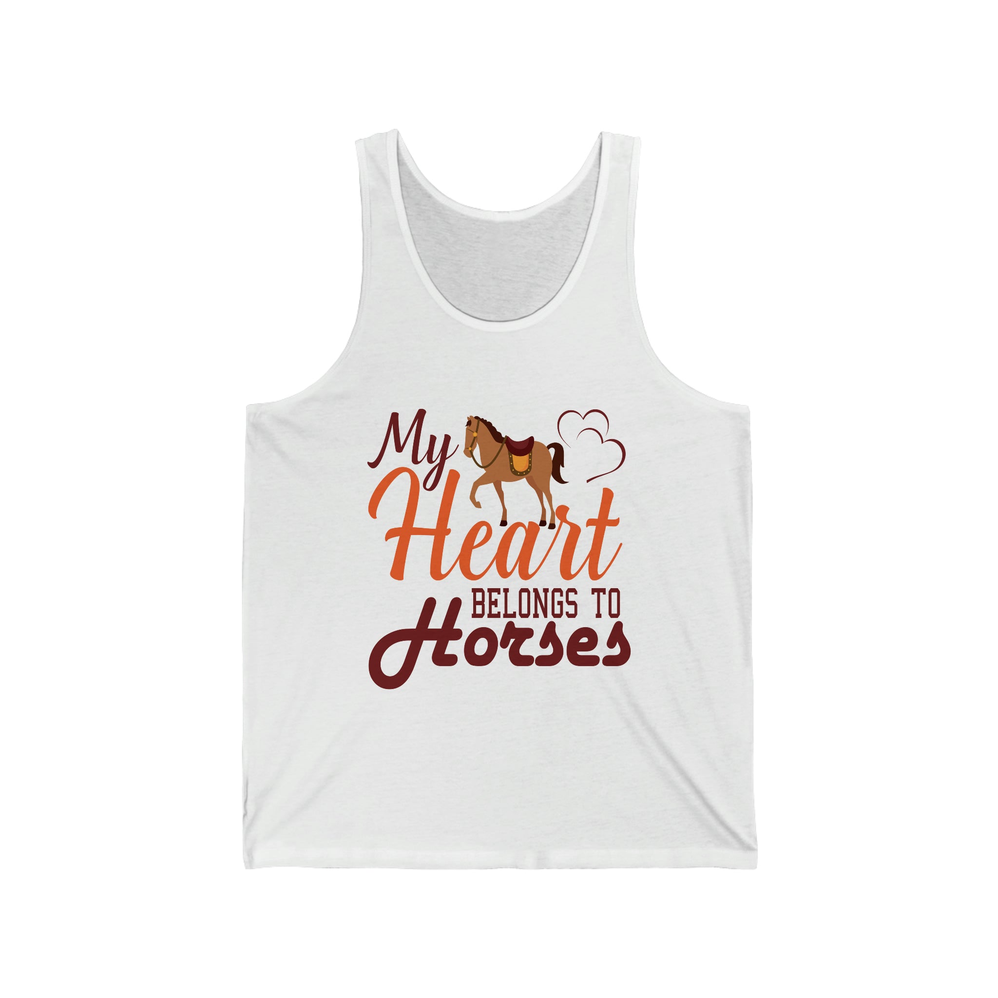 My Heart Belongs To Horses - Unisex Jersey Tank Top