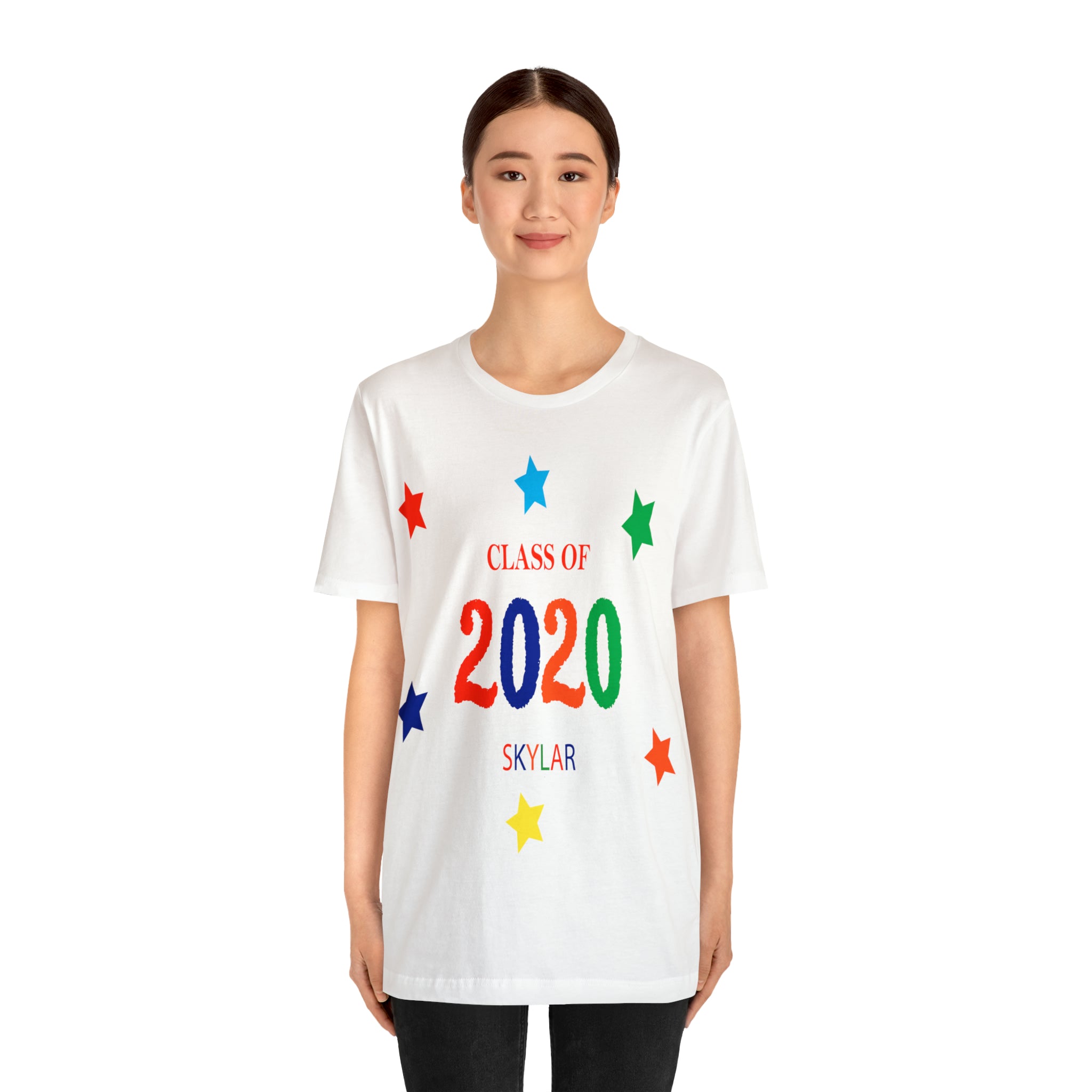 Customizable Class of Year & Name - Unisex Jersey Short Sleeve Tee