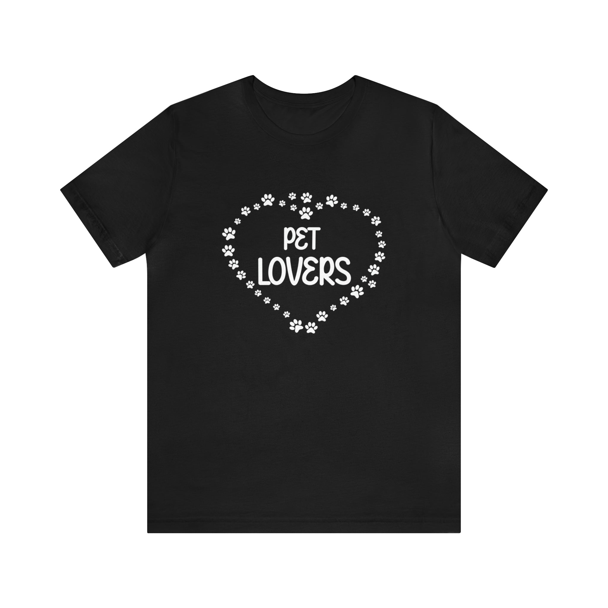 Pet Lovers With Paw Heart - Unisex Jersey Short Sleeve Tee