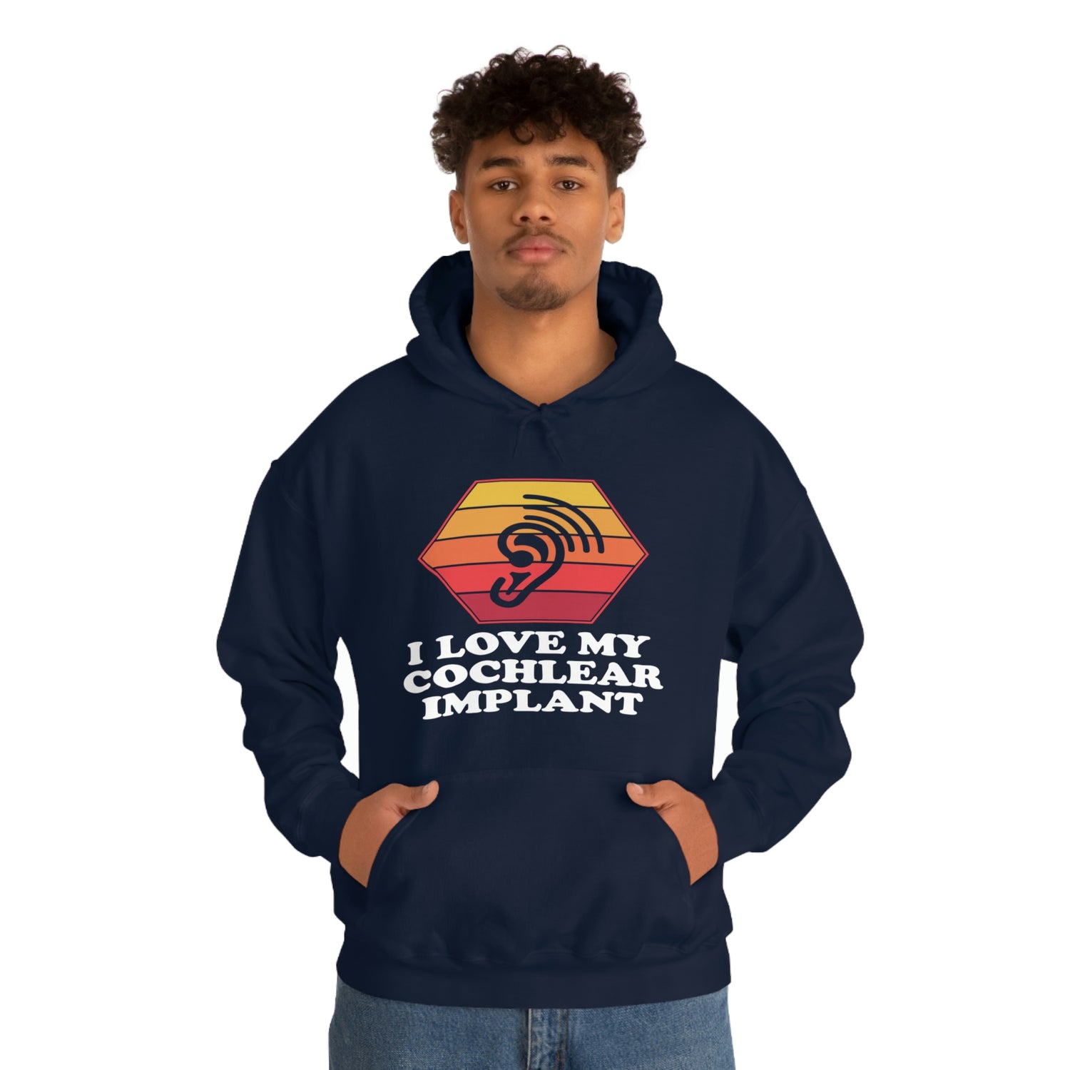 I Love My Cochlear Implant  - Unisex Heavy Blend™ Hooded Sweatshirt