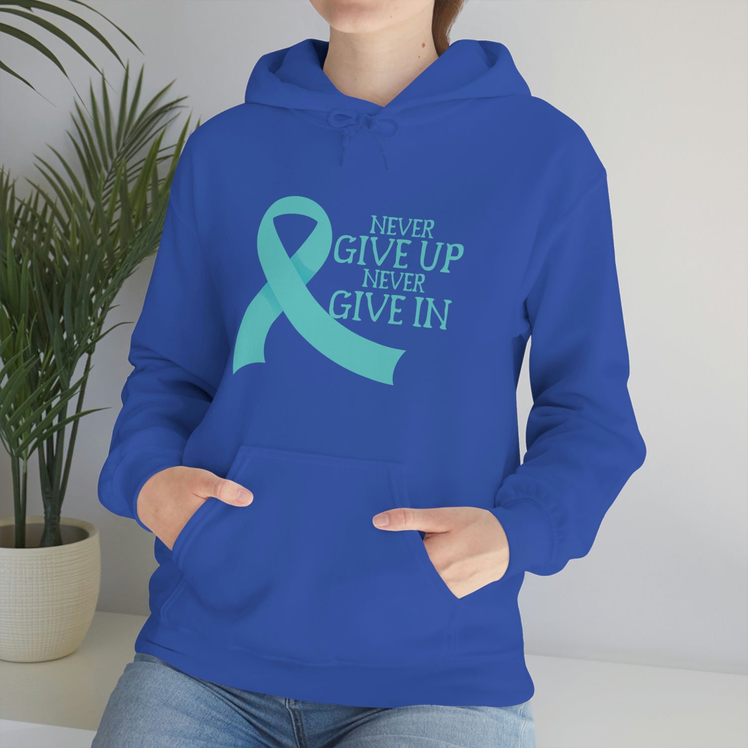 Never Give Up Never Give In - Unisex Heavy Blend™ Hooded Sweatshirt
