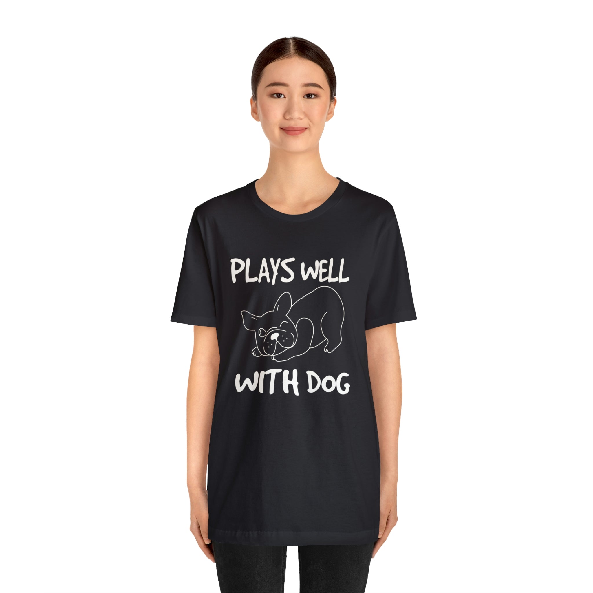 Plays Well With Dog - Unisex Jersey Short Sleeve Tee