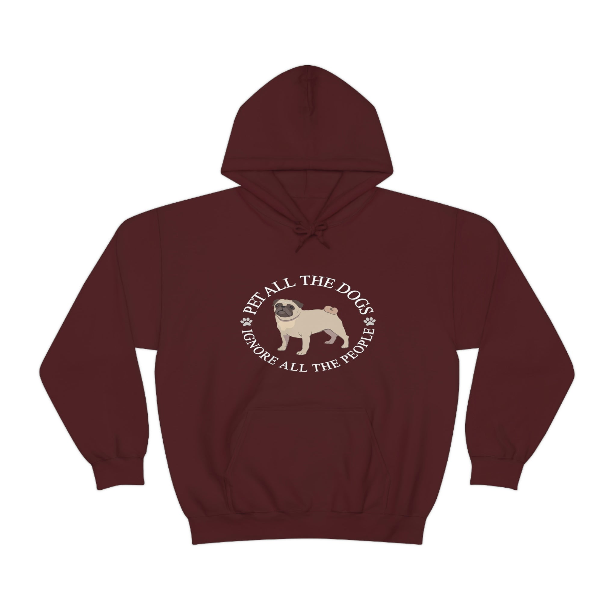 Pet All The Dogs Ignore All The People - Unisex Heavy Blend™ Hooded Sweatshirt