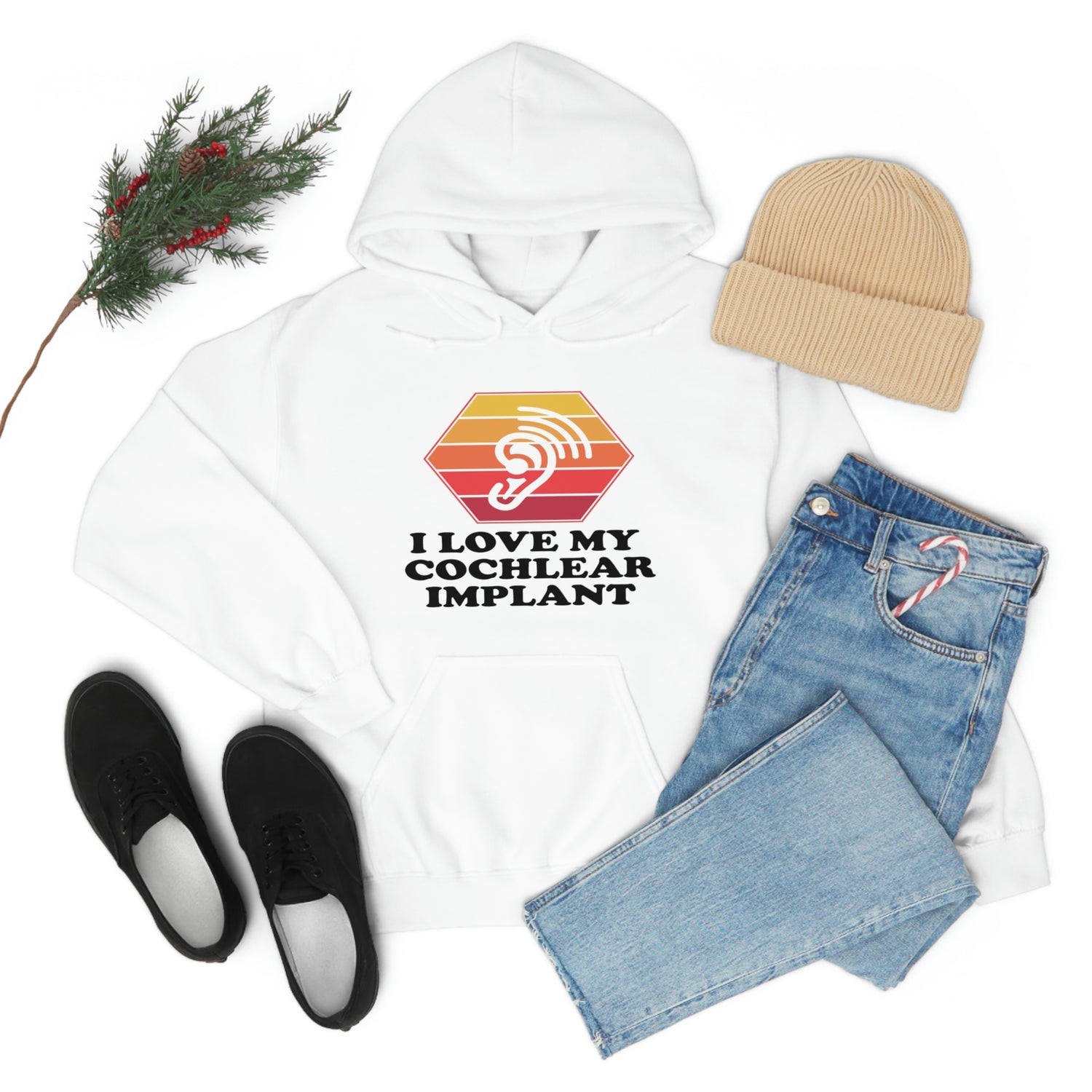I Love My Cochlear Implant  - Unisex Heavy Blend™ Hooded Sweatshirt