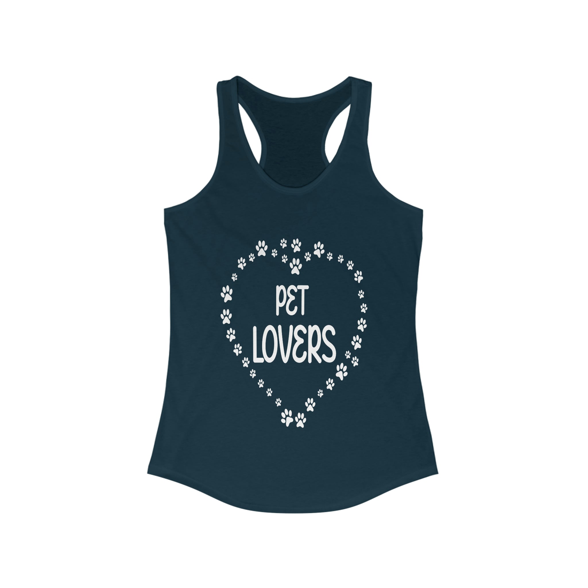 Pet Lovers With Paw Heart - Racerback Tank Top