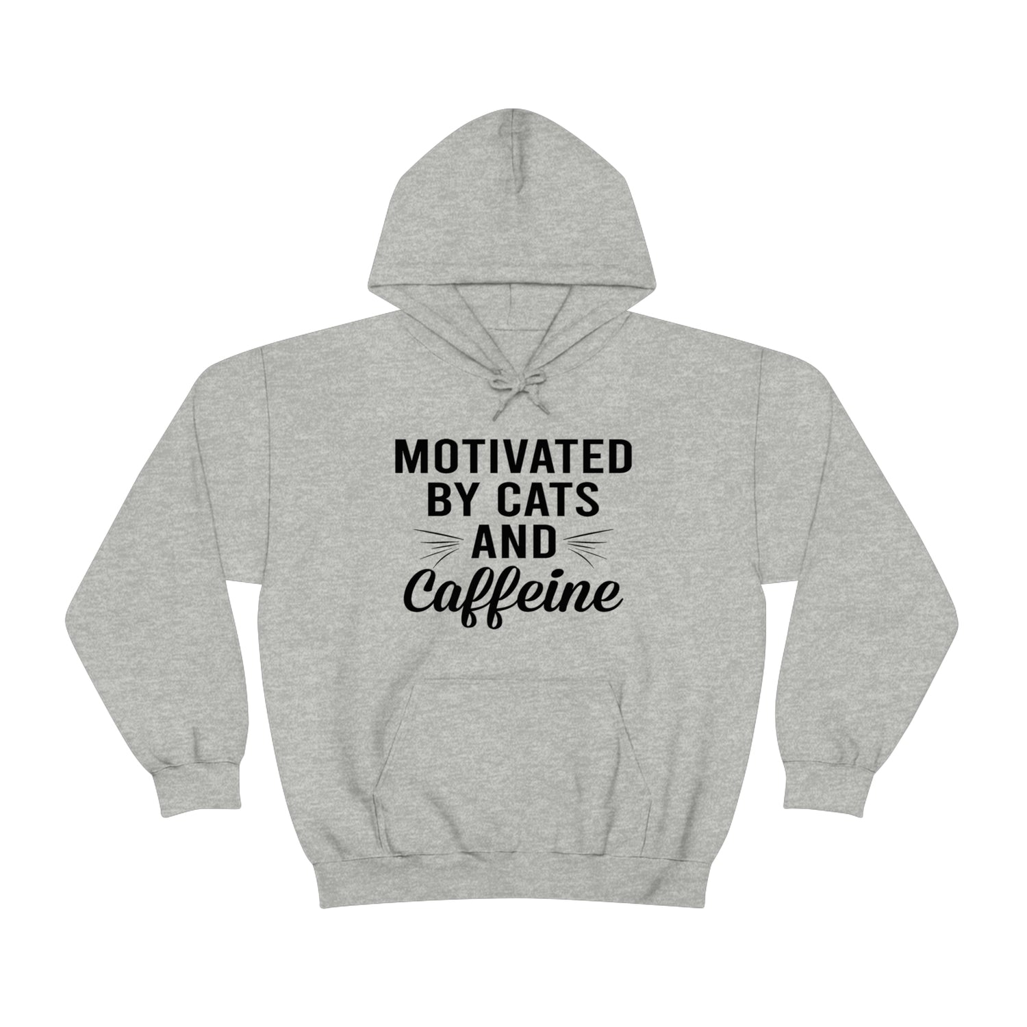 Motivated By Cats & Caffeine  - Unisex Heavy Blend™ Hooded Sweatshirt