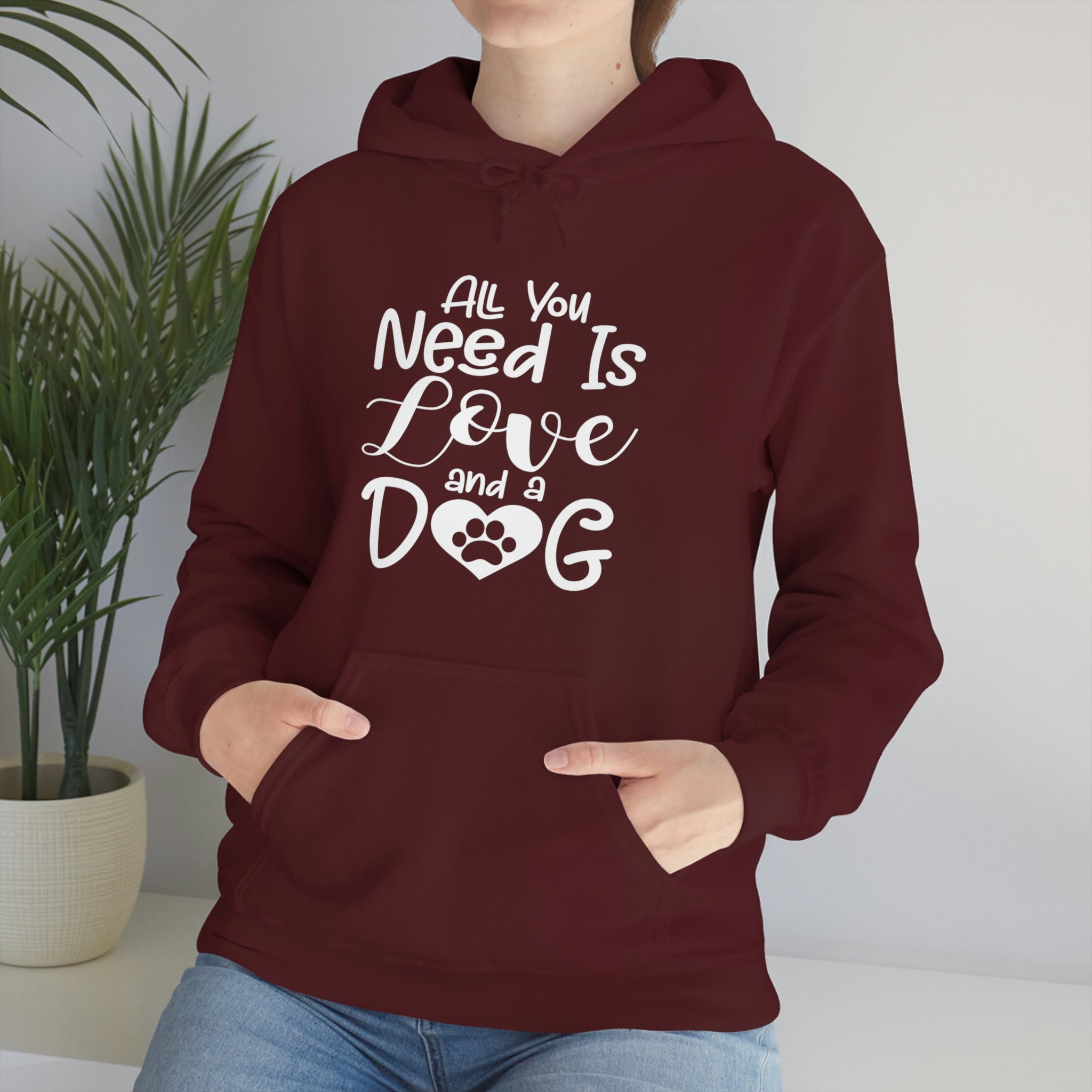 All You Need Is Love & A Dog - Unisex Heavy Blend™ Hooded Sweatshirt