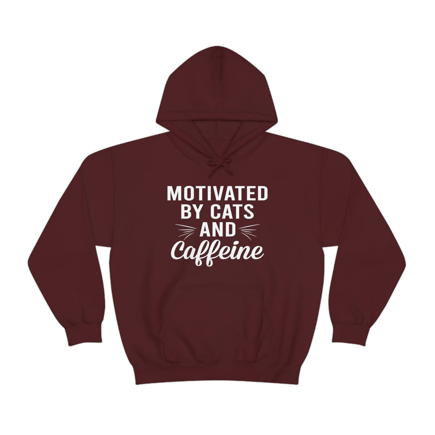 Motivated By Cats & Caffeine  - Unisex Heavy Blend™ Hooded Sweatshirt