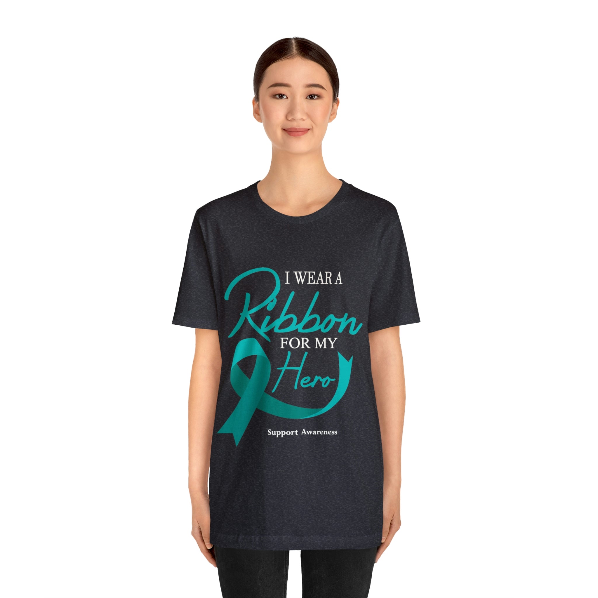 I Wear A Ribbon For My Hero - Unisex Jersey Short Sleeve Tee