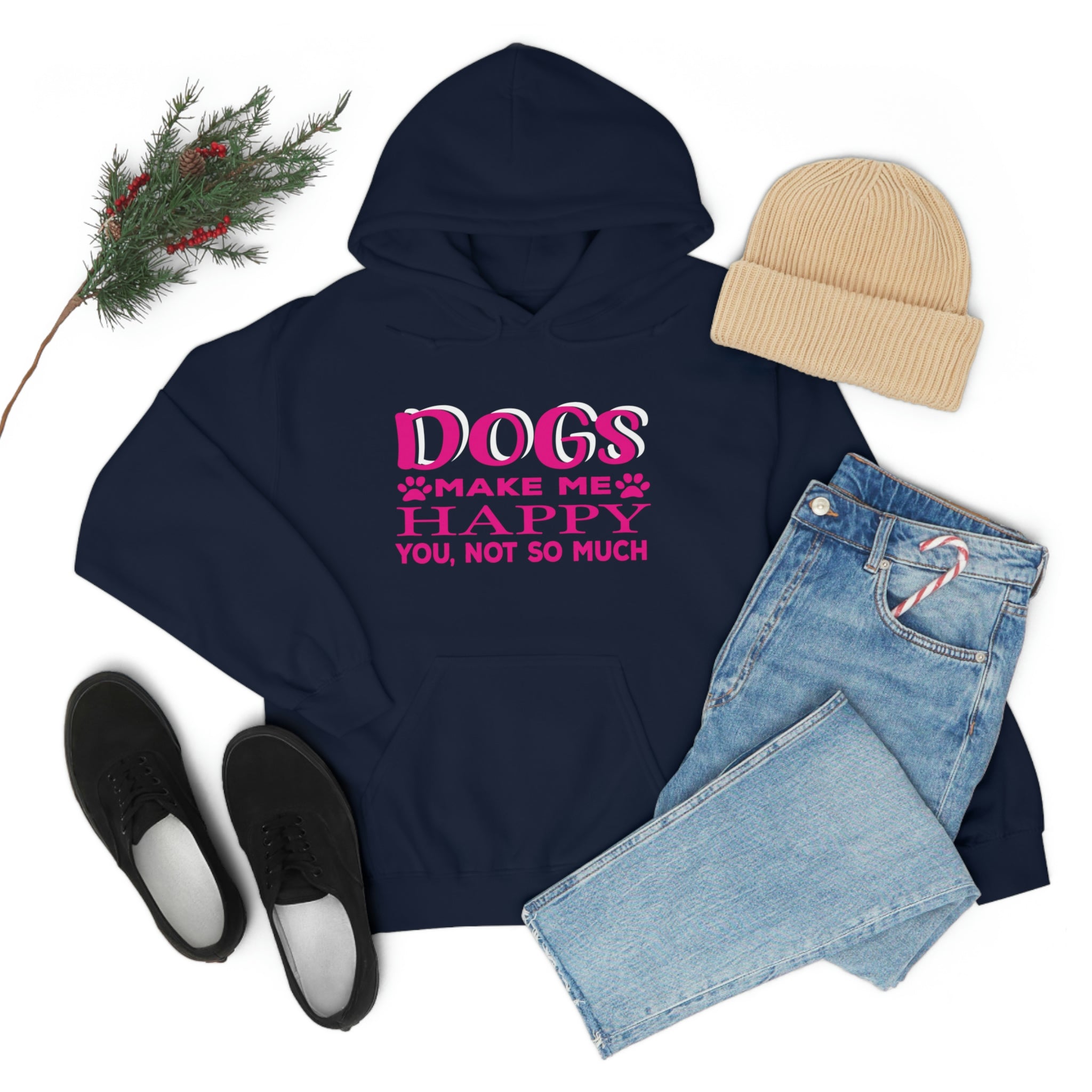Dogs Make Me Happy You Not So Much - Unisex Heavy Blend™ Hooded Sweatshirt