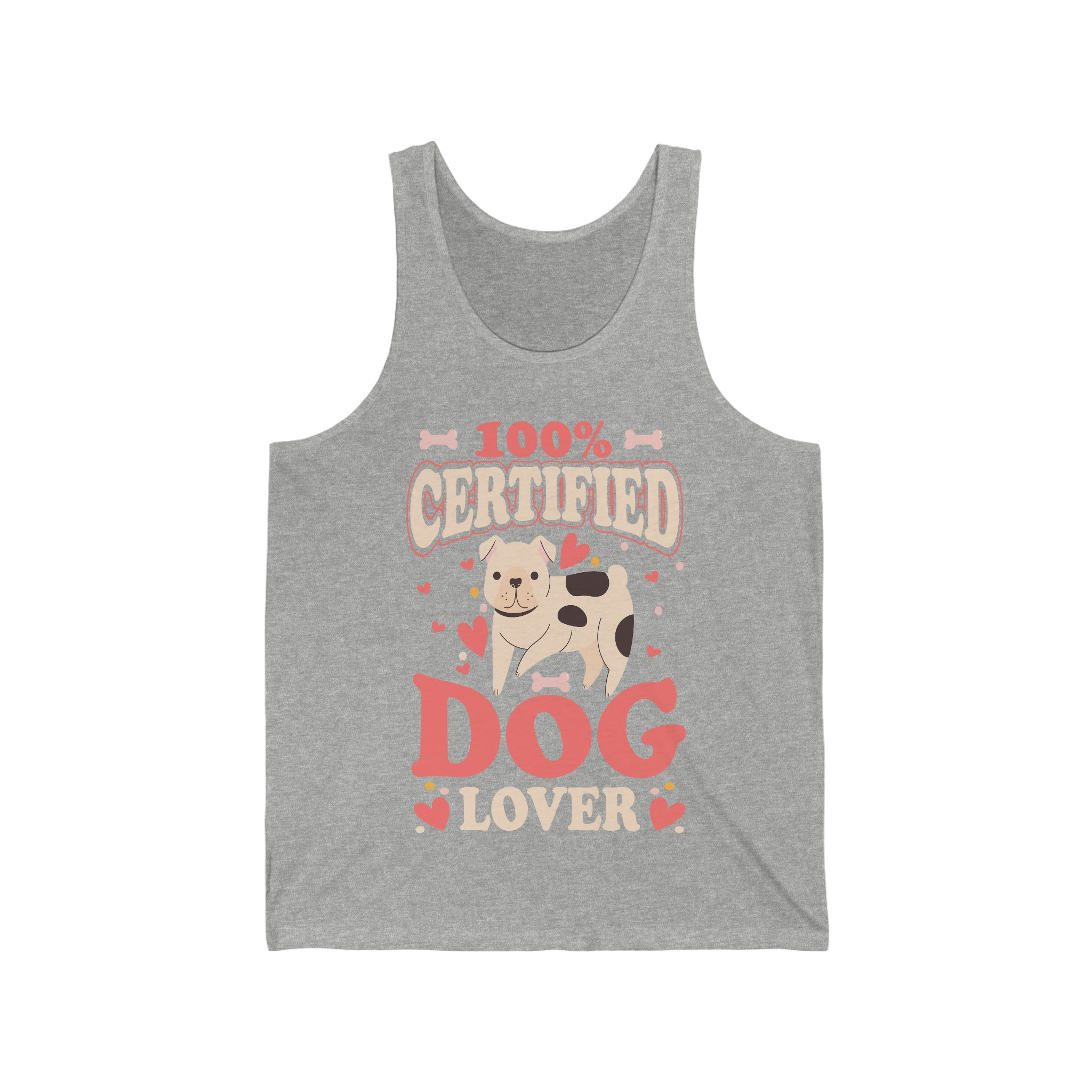 100% Certified Dog Lover - Unisex Jersey Tank Top