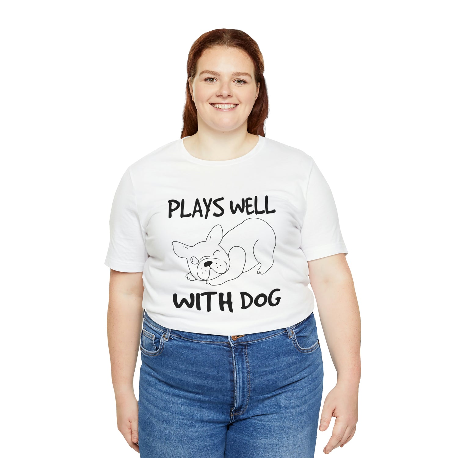 Plays Well With Dog - Unisex Jersey Short Sleeve Tee
