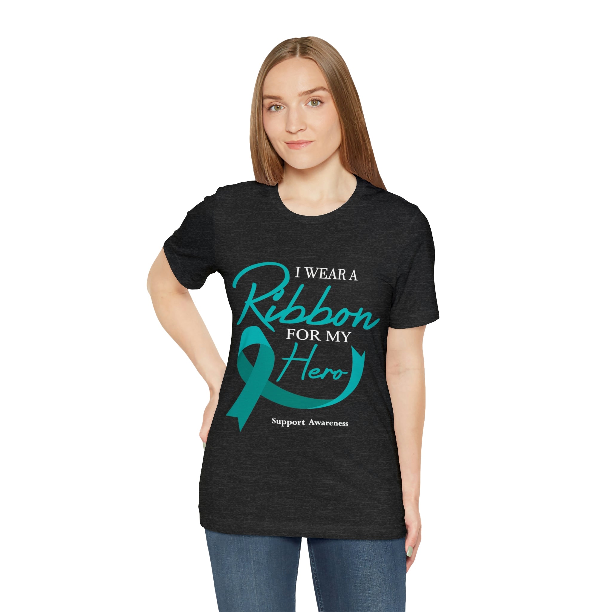 I Wear A Ribbon For My Hero - Unisex Jersey Short Sleeve Tee