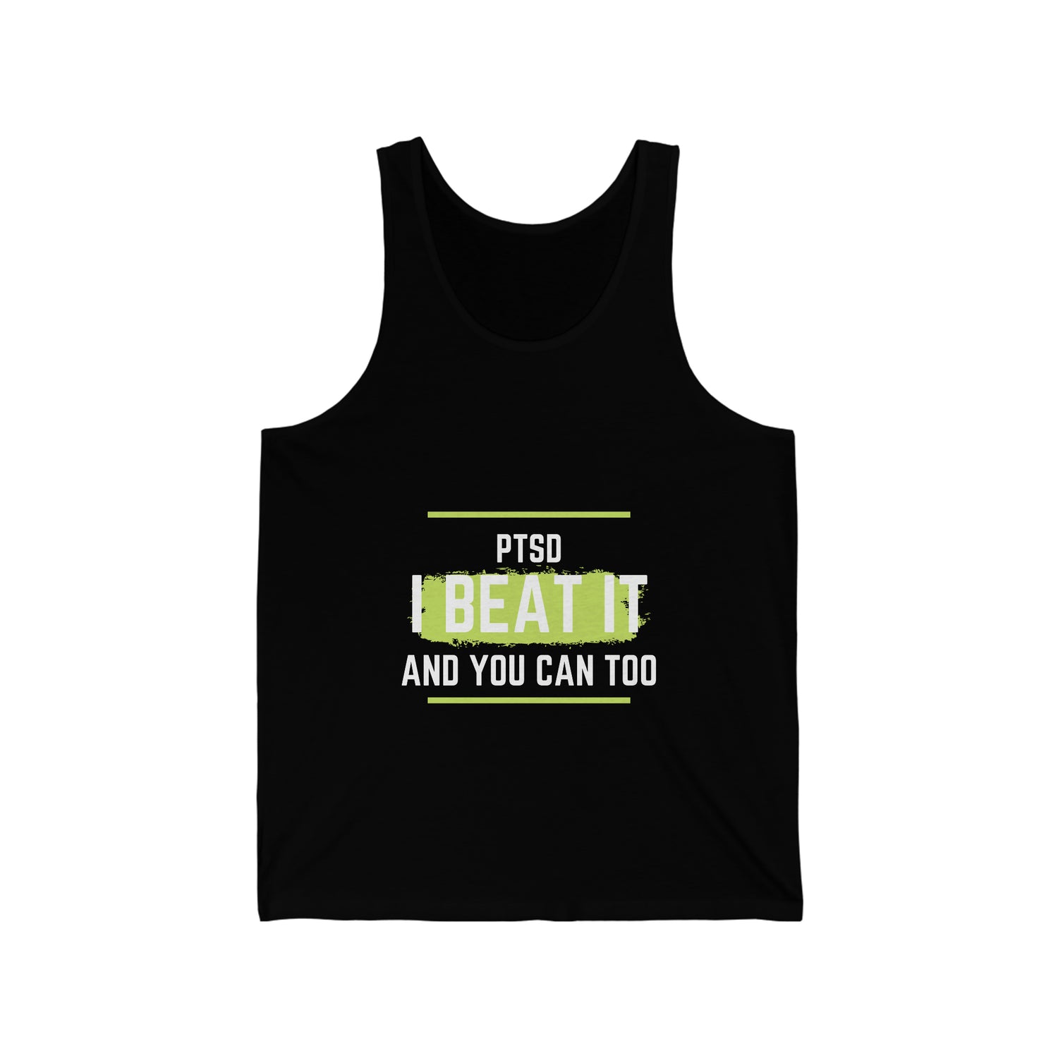 PTSD I Beat It You Can Too - Unisex Jersey Tank Top