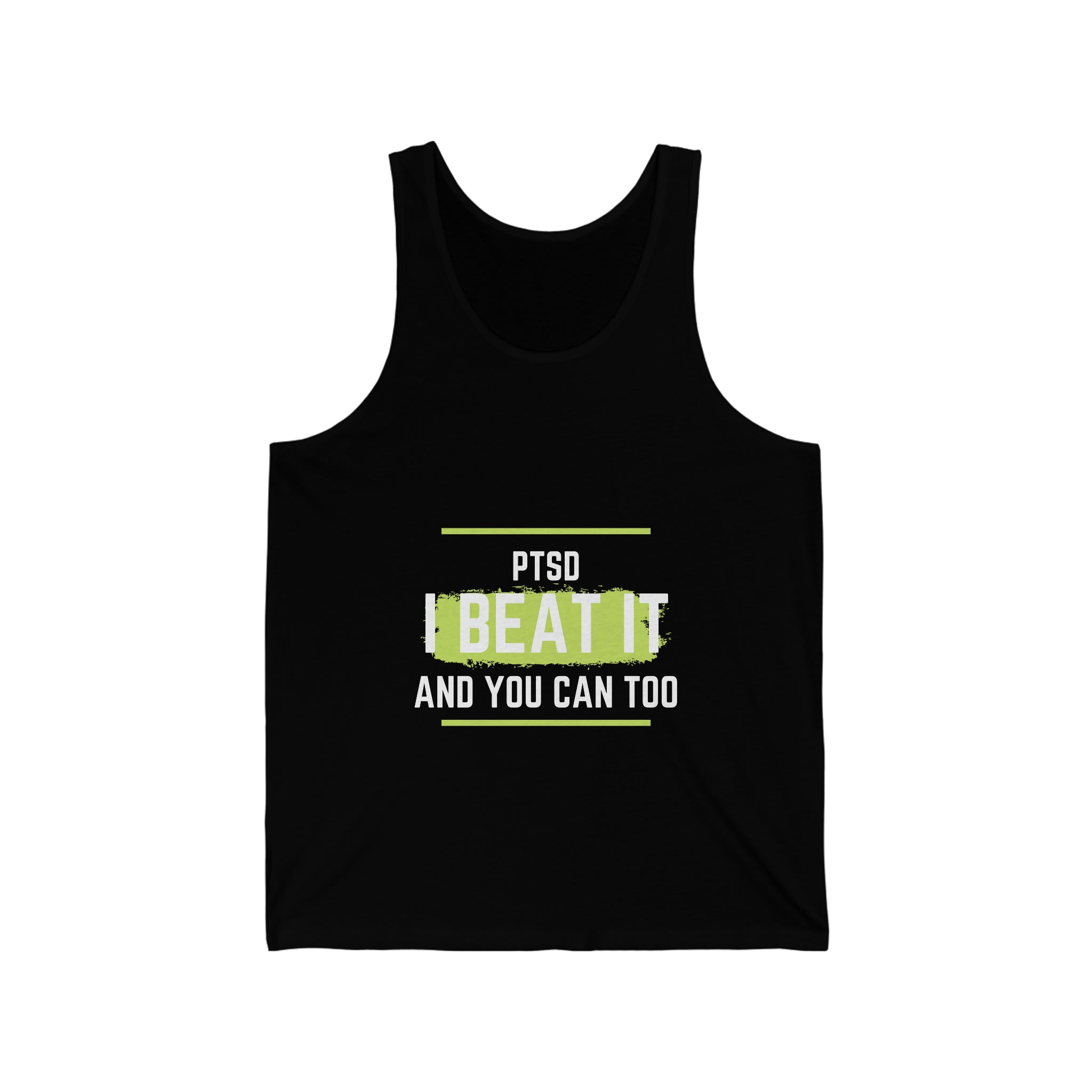 PTSD I Beat It You Can Too - Unisex Jersey Tank Top