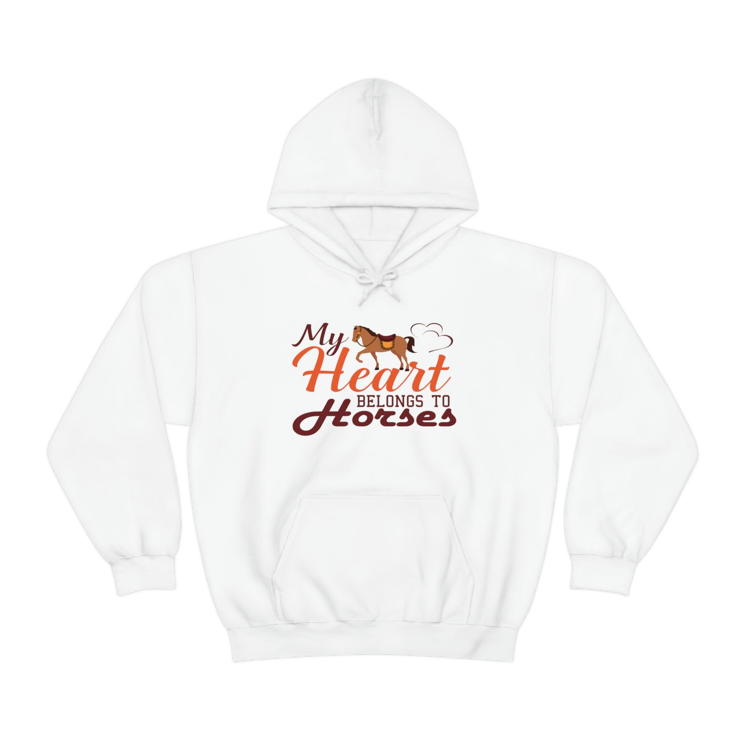 My Heart Belongs To Horses - Unisex Heavy Blend™ Hooded Sweatshirt