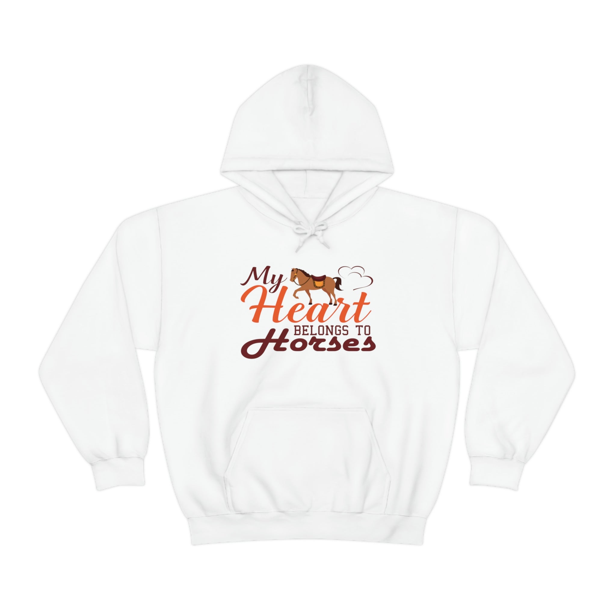 My Heart Belongs To Horses - Unisex Heavy Blend™ Hooded Sweatshirt