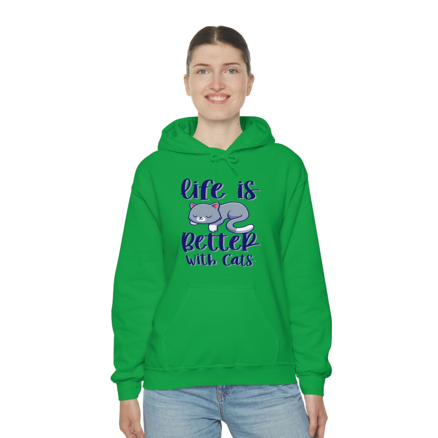 Life Is Better With Cats - Unisex Heavy Blend™ Hooded Sweatshirt