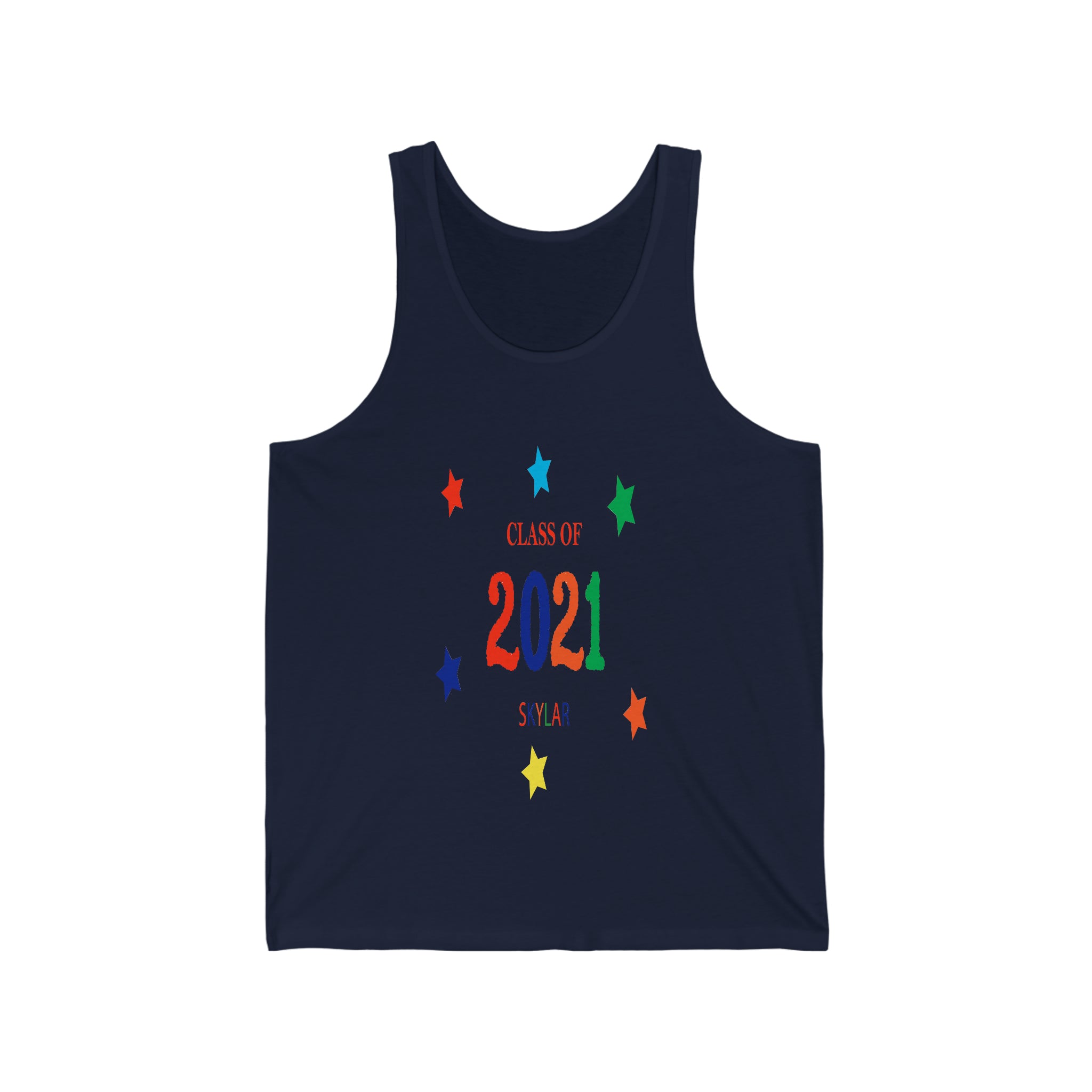 Class of ... with Year & Name Customizable - Unisex Jersey Tank Top