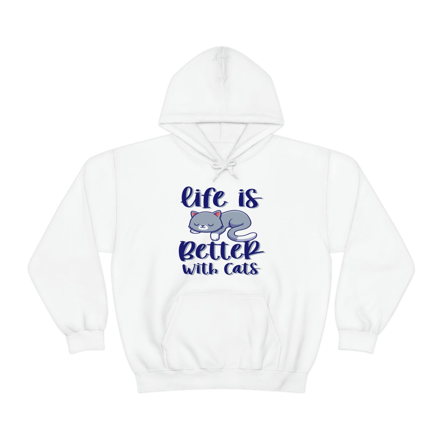 Life Is Better With Cats - Unisex Heavy Blend™ Hooded Sweatshirt